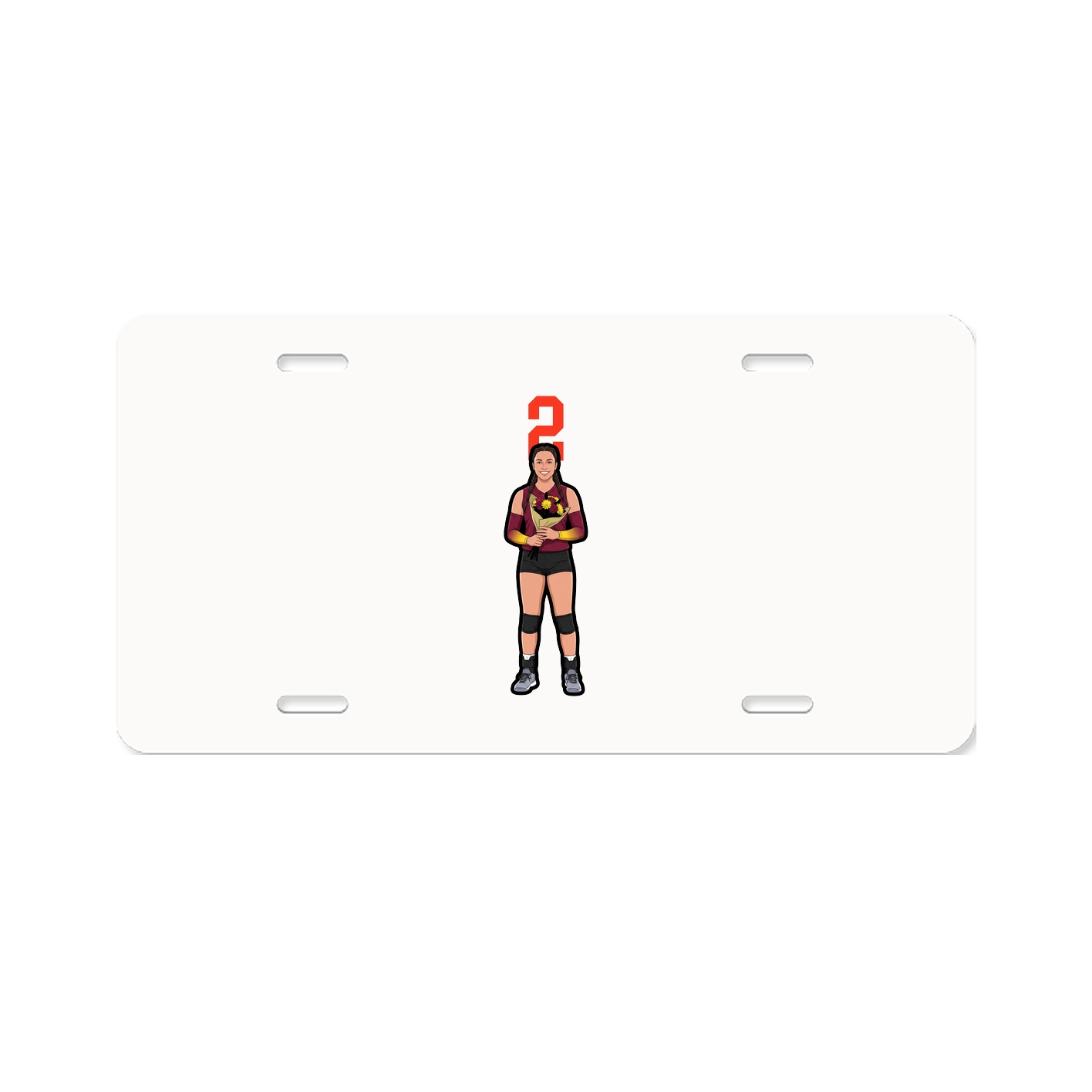 License Plate — Number Top in Classic