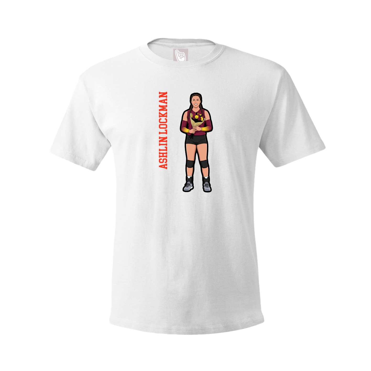 Tee — Name Vertical in White