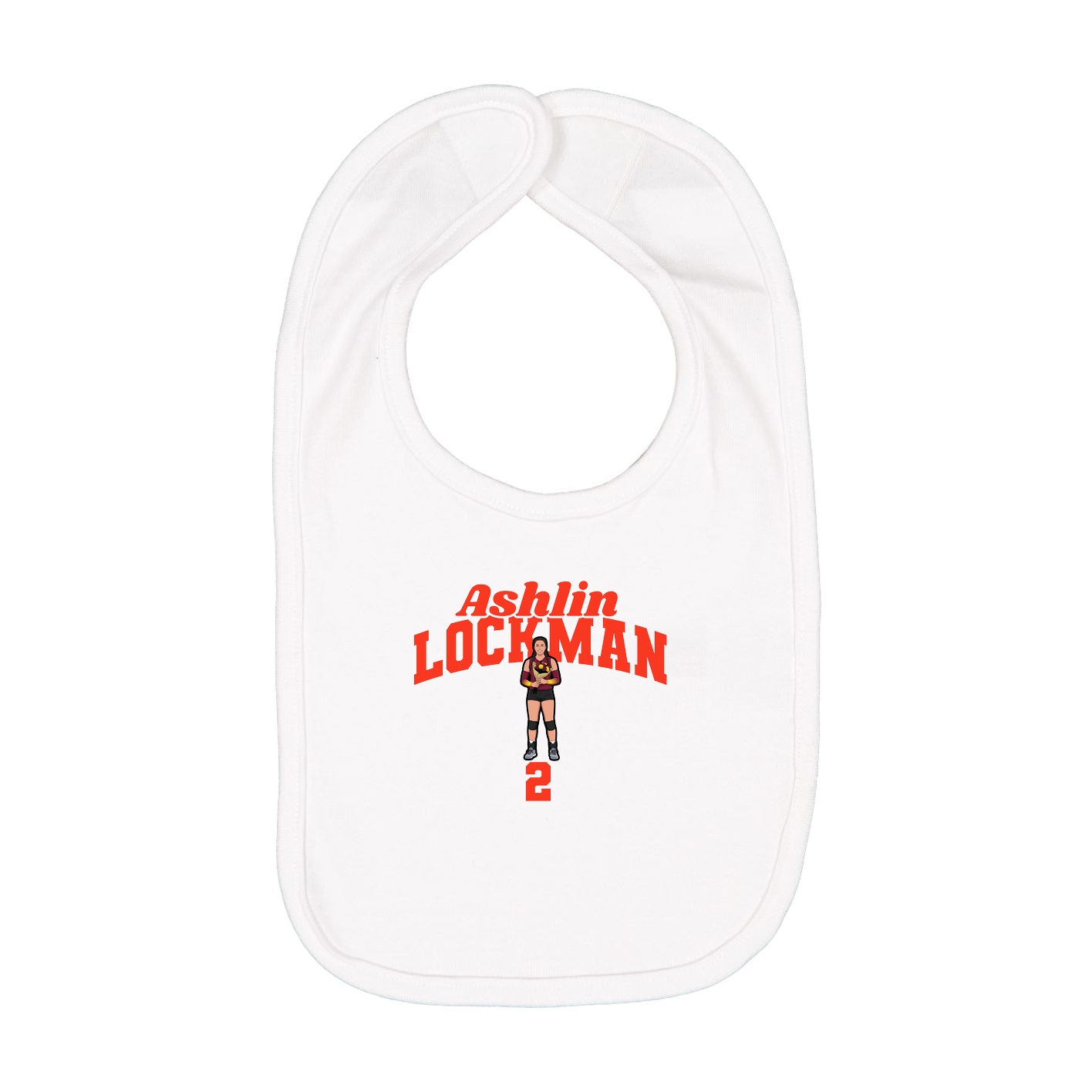 Infant Bib — Signature Arch in White