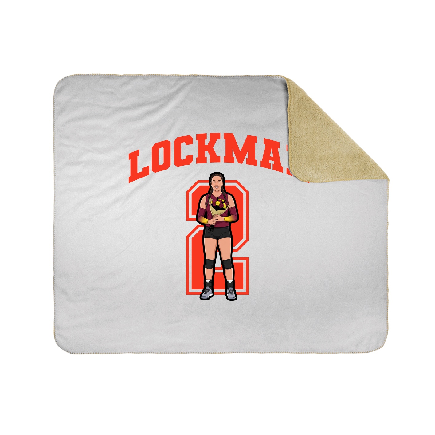 Throw Blanket — Number in White