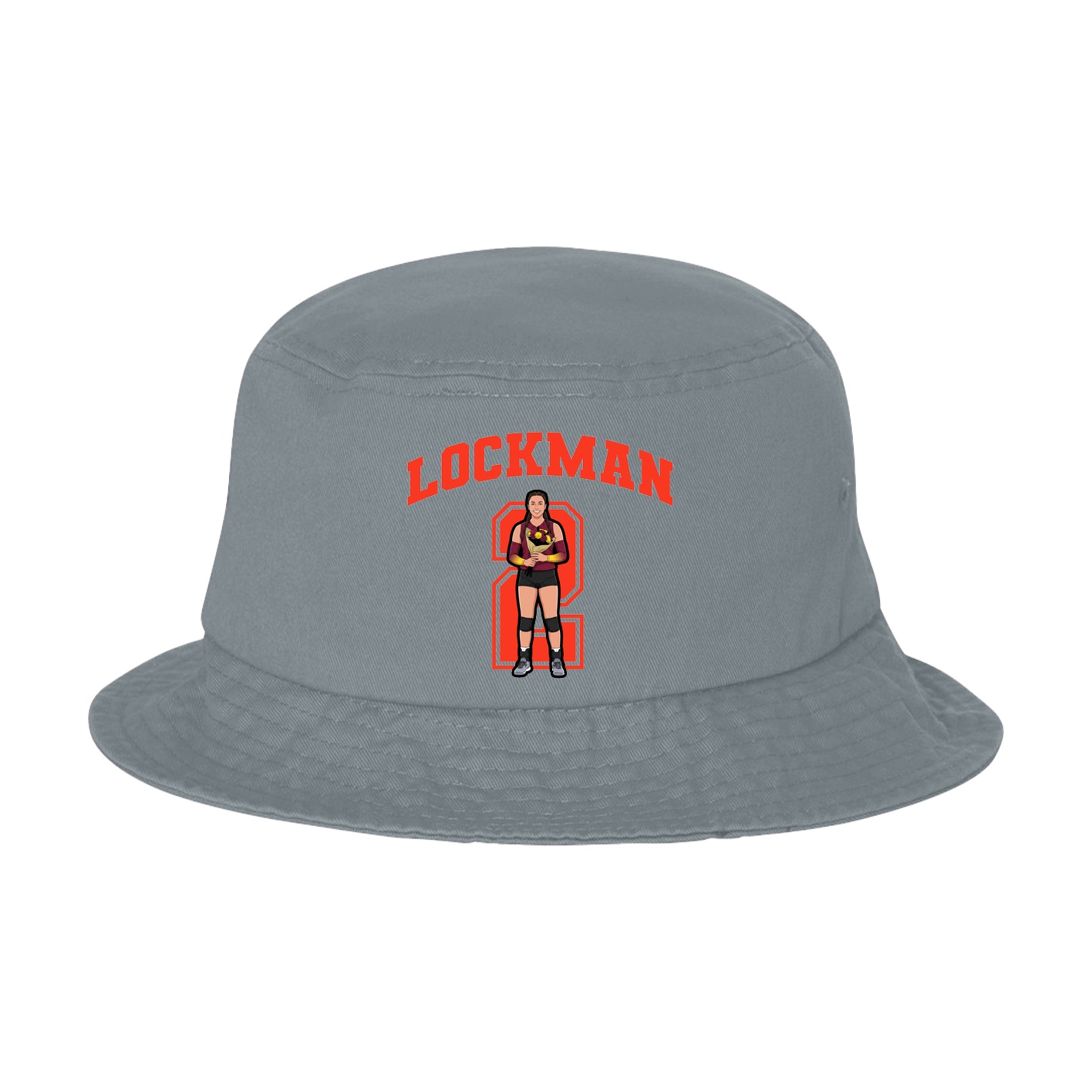 Bucket Cap — Number in Grey