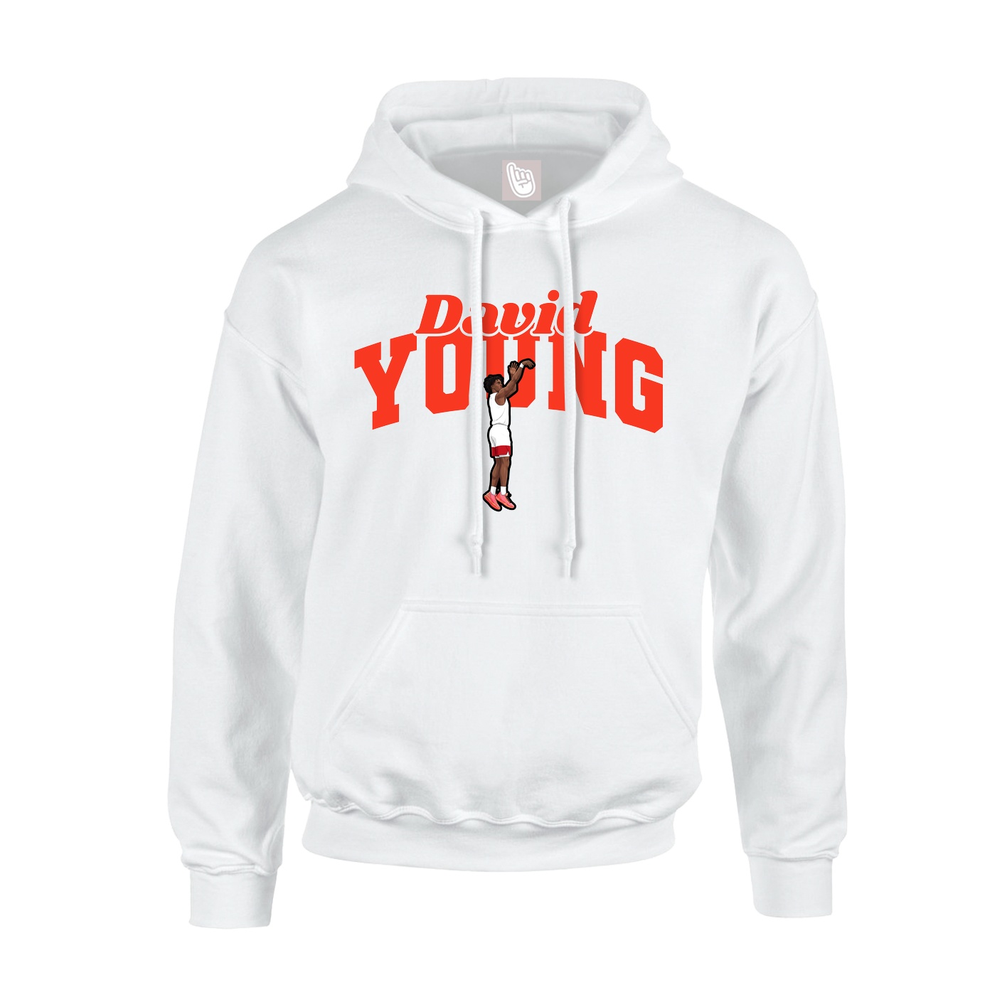 Youth Hoodie — Signature Arch in White
