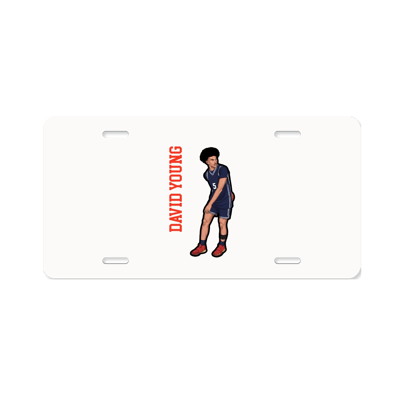 License Plate — Name Vertical in Classic