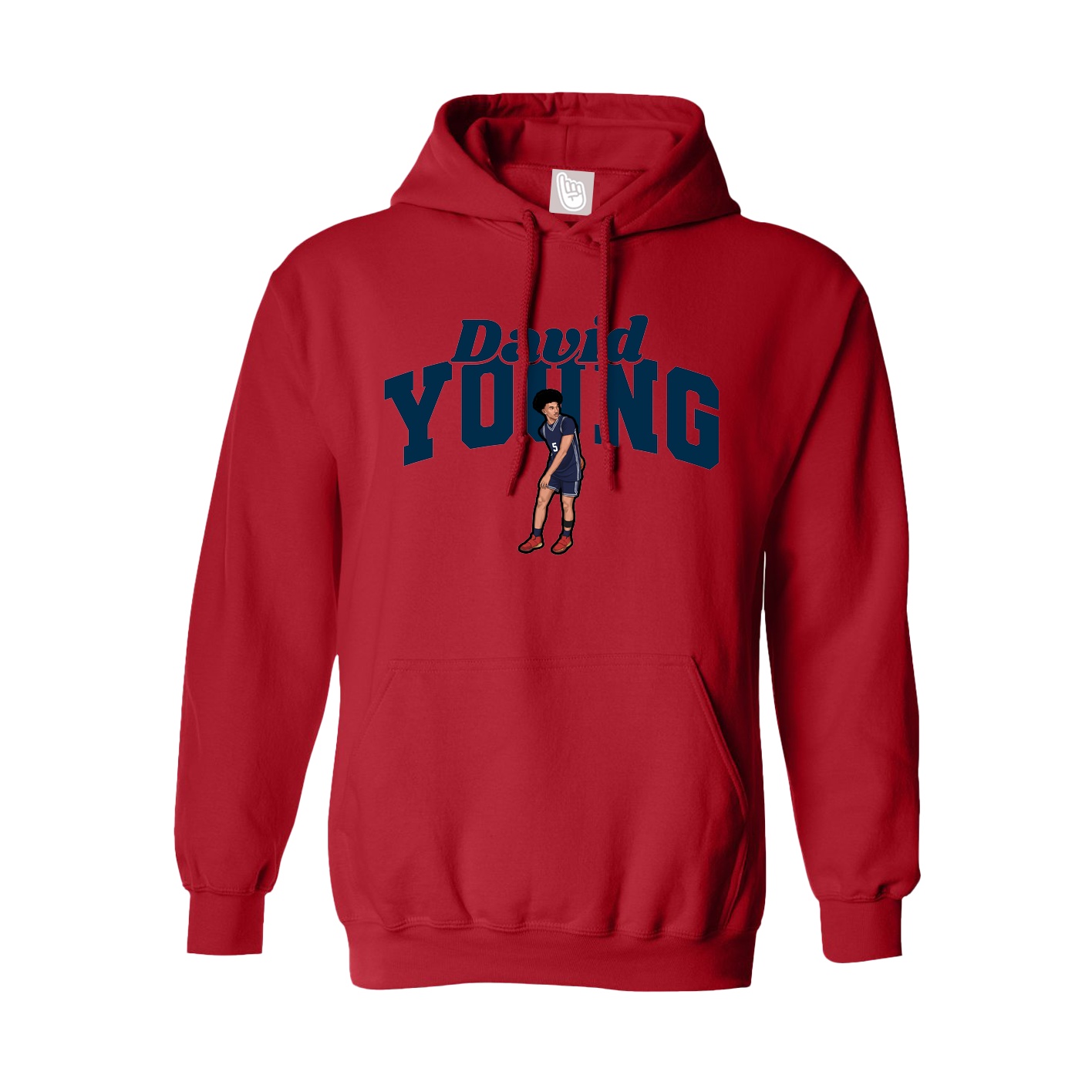 Youth Hoodie — Signature Arch in Red