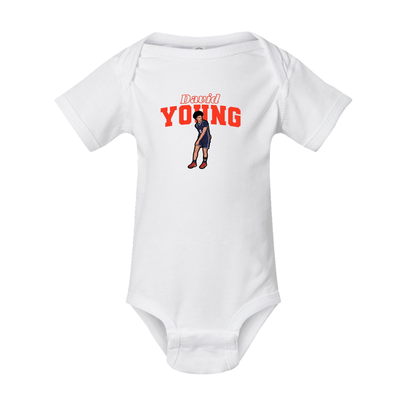 Baby Onesie — Name Arch in White
