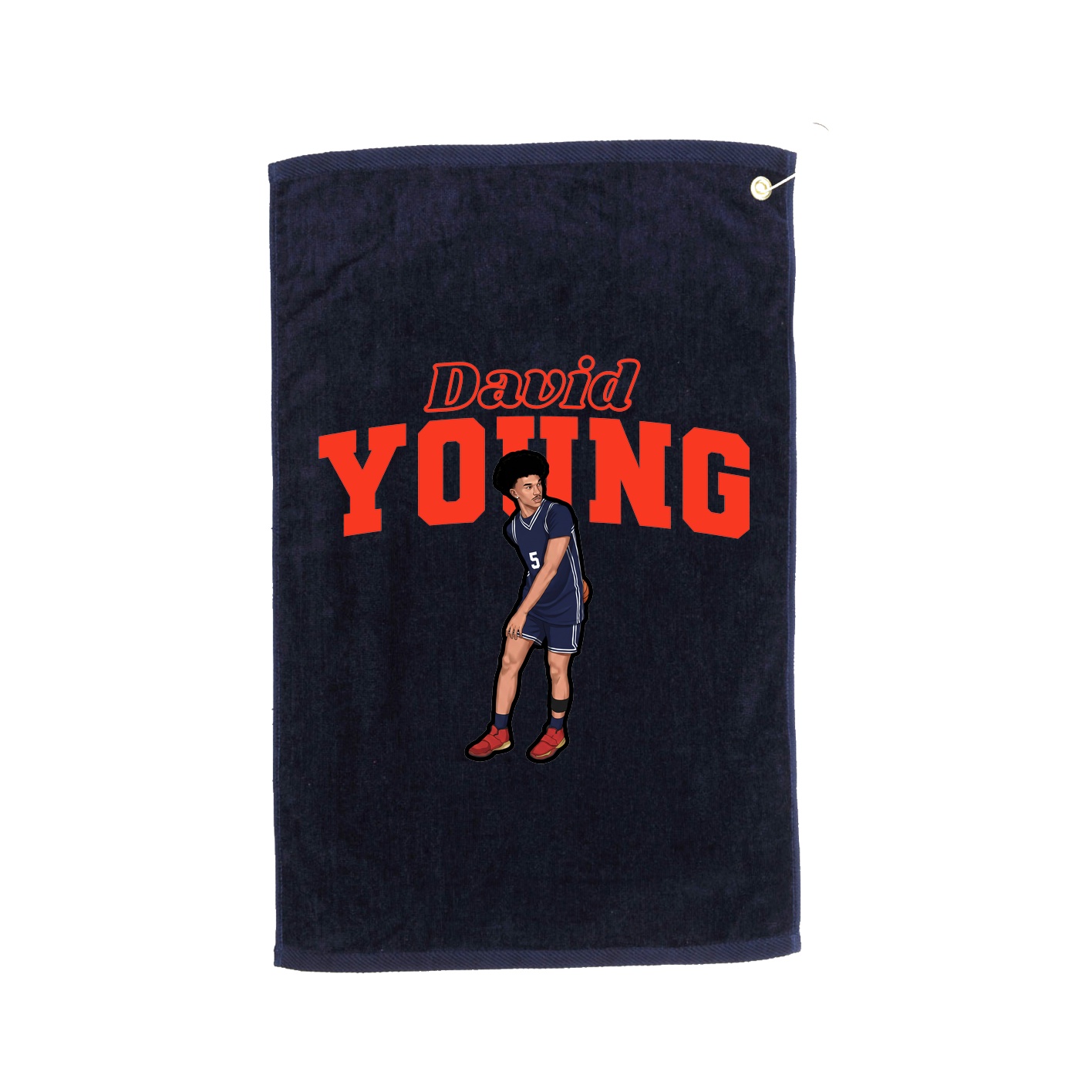 Golf Towel — Name Arch in Navy