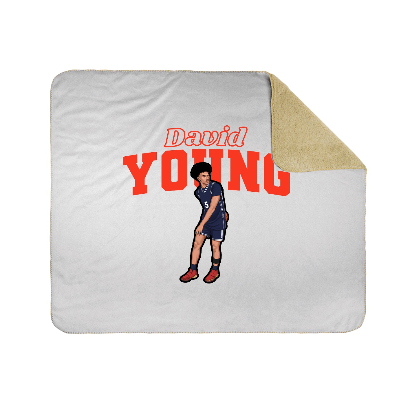 Throw Blanket — Name Arch in White