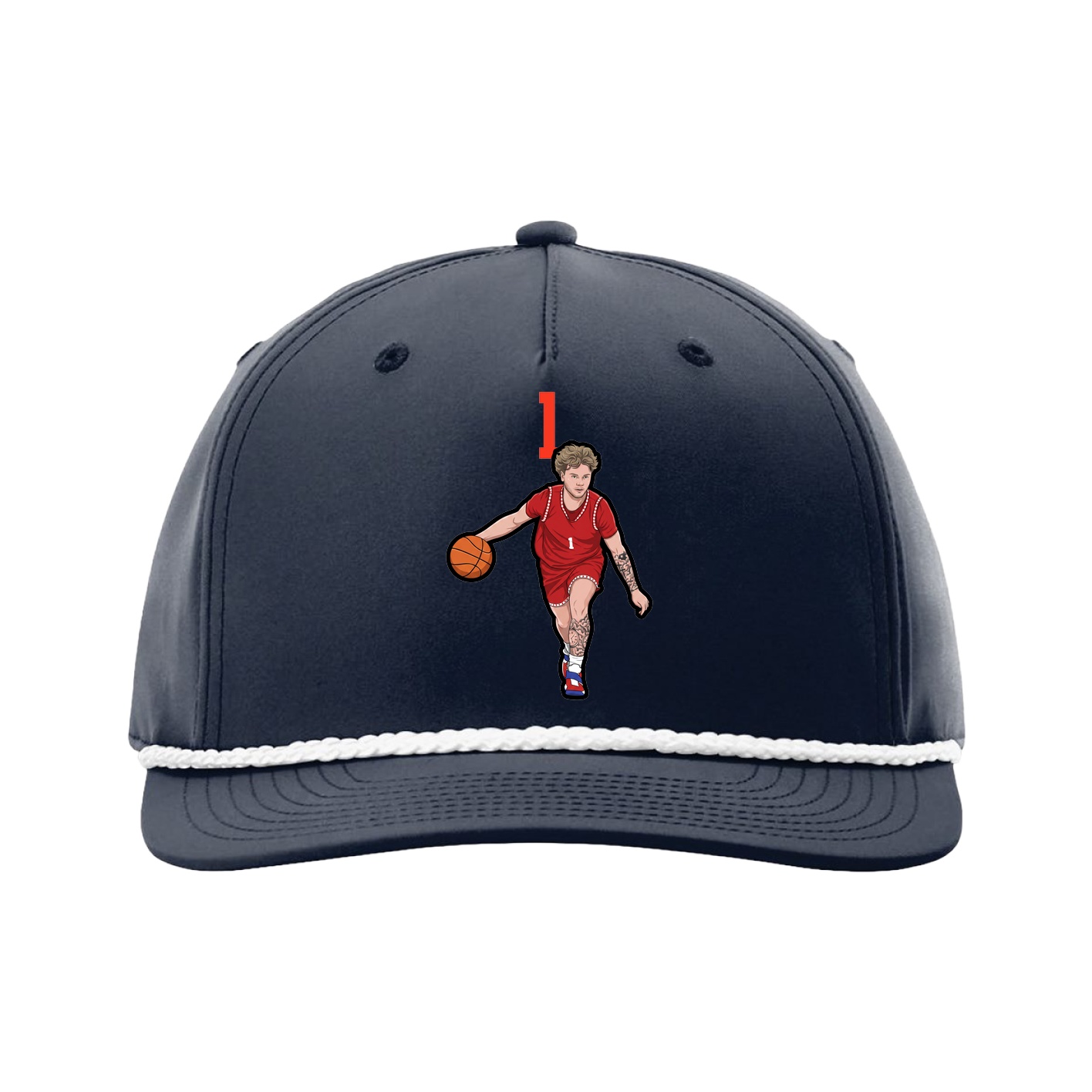 Five-Panel Classic Rope Cap — Number Top in Navy