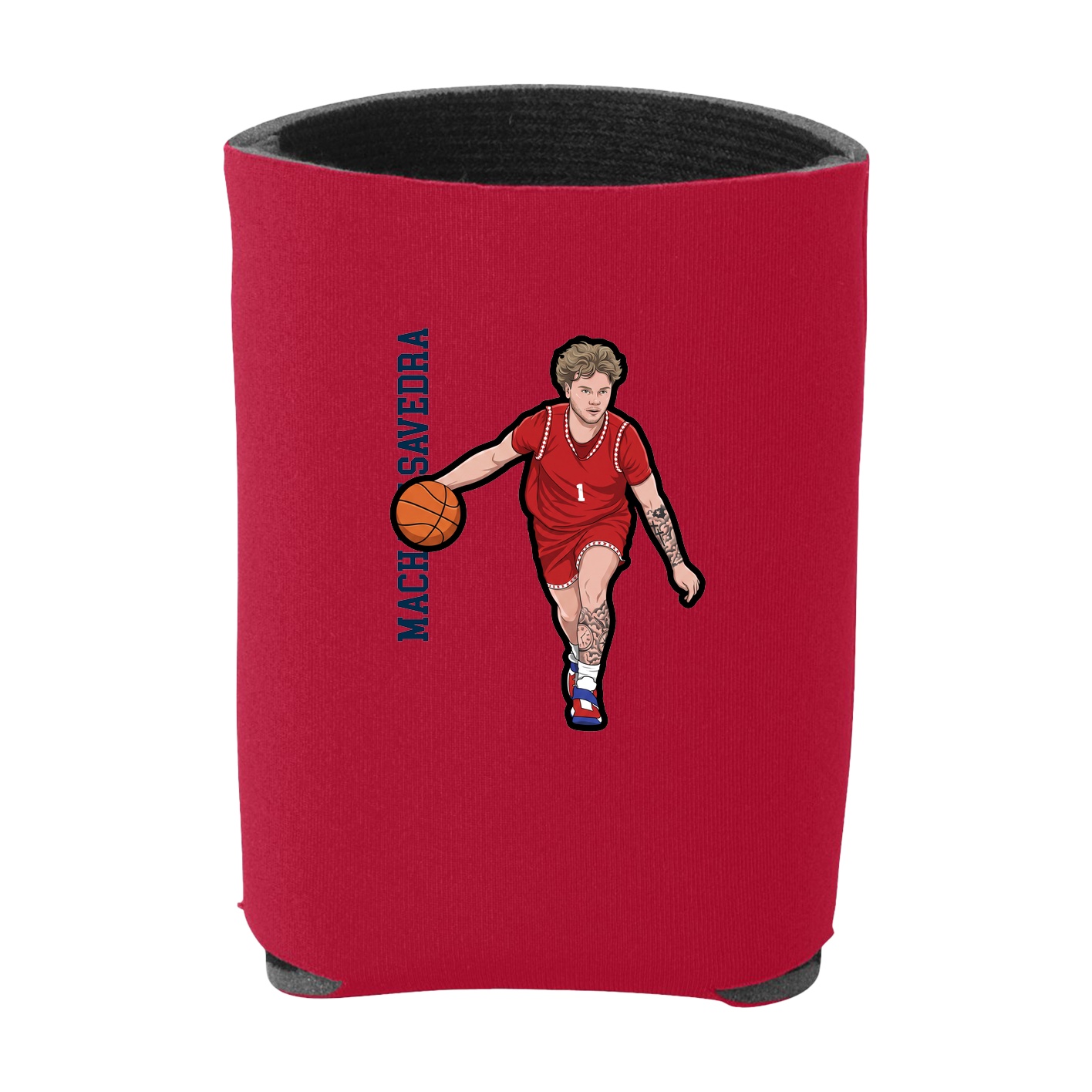 Can Holder — Name Vertical in Red