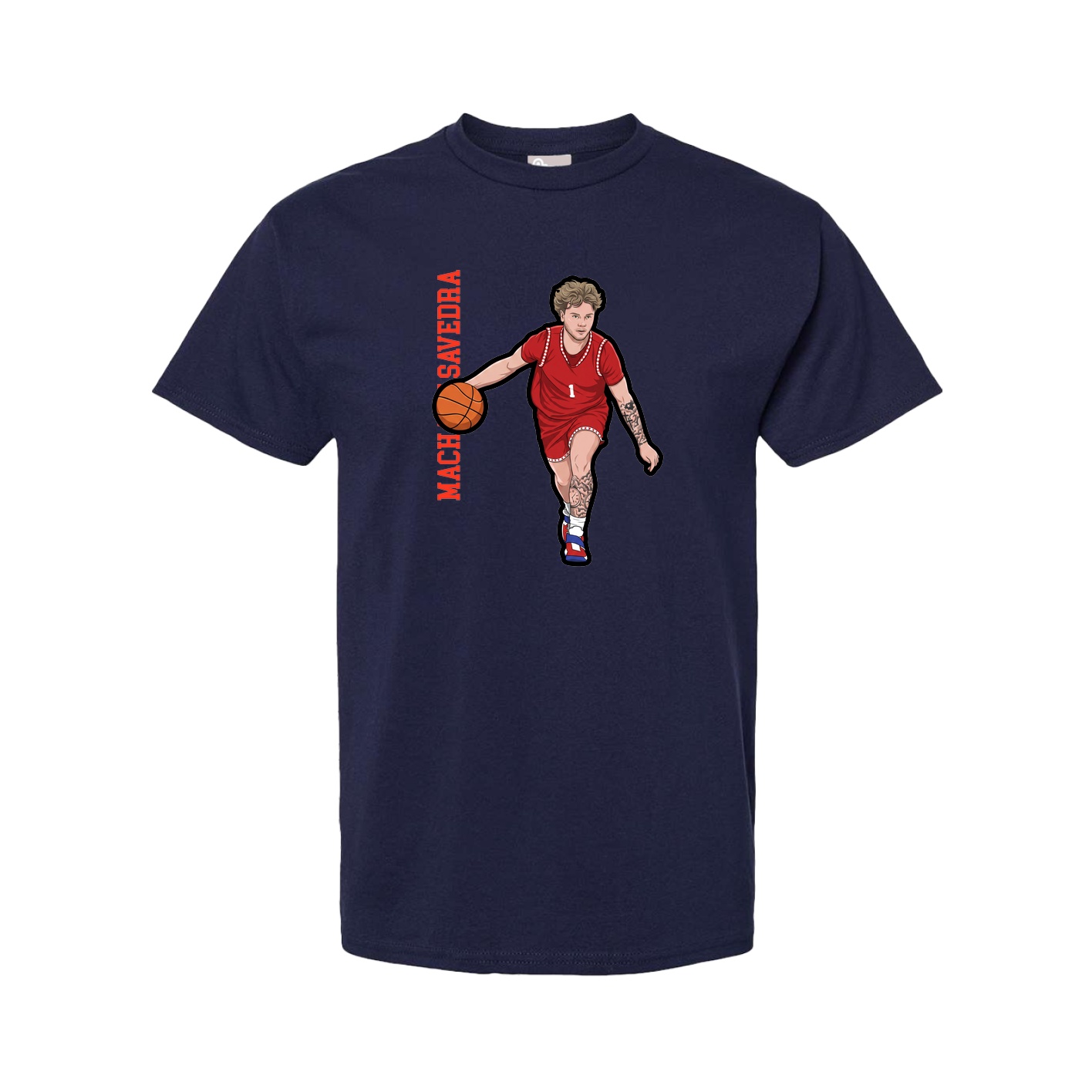 Tee — Name Vertical in Navy