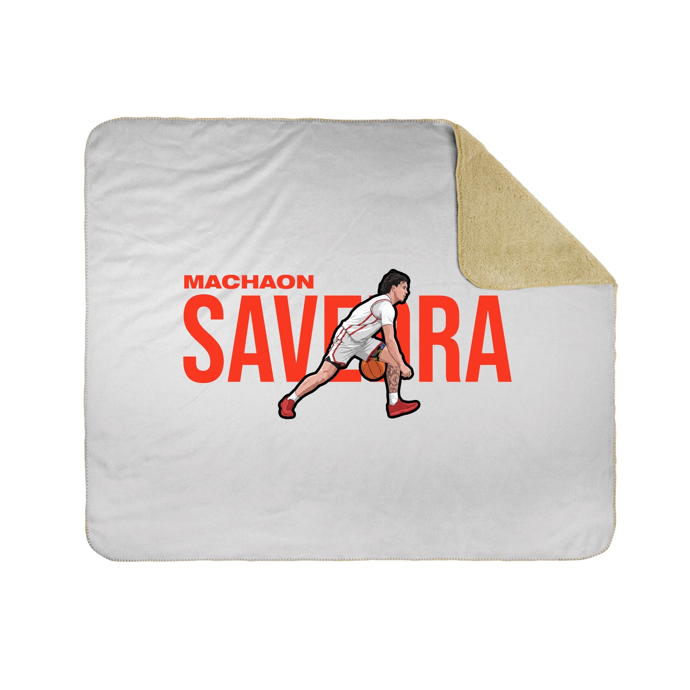 Throw Blanket — Player Name in White