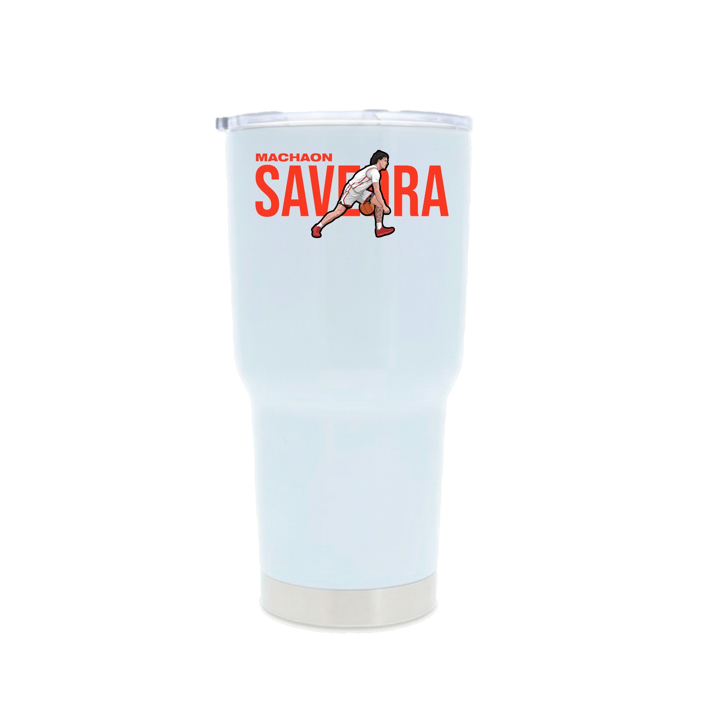 30oz Stainless Steel Tumbler — Player Name in White