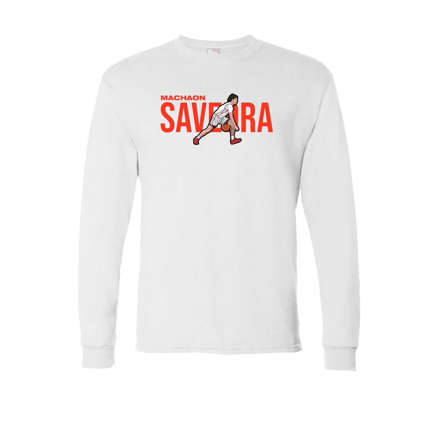 Long Sleeve Tee — Player Name in White