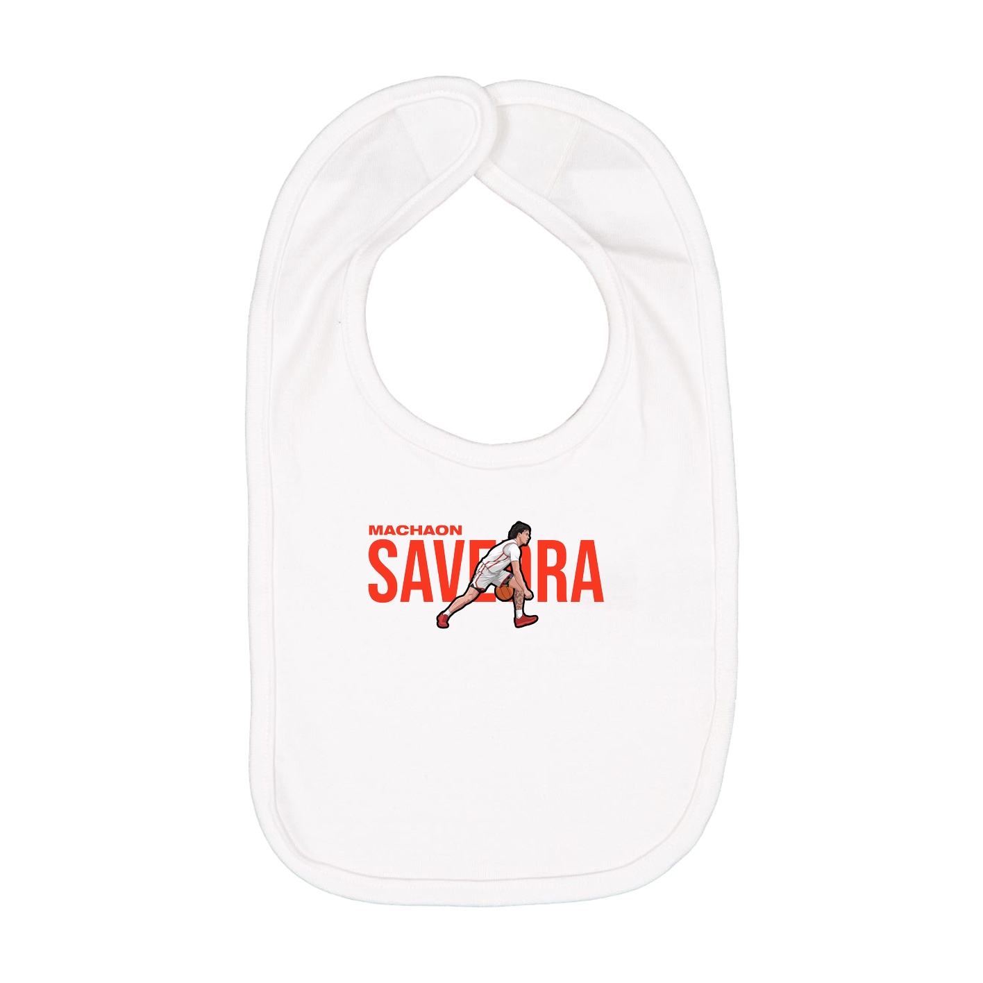 Infant Bib — Player Name in White