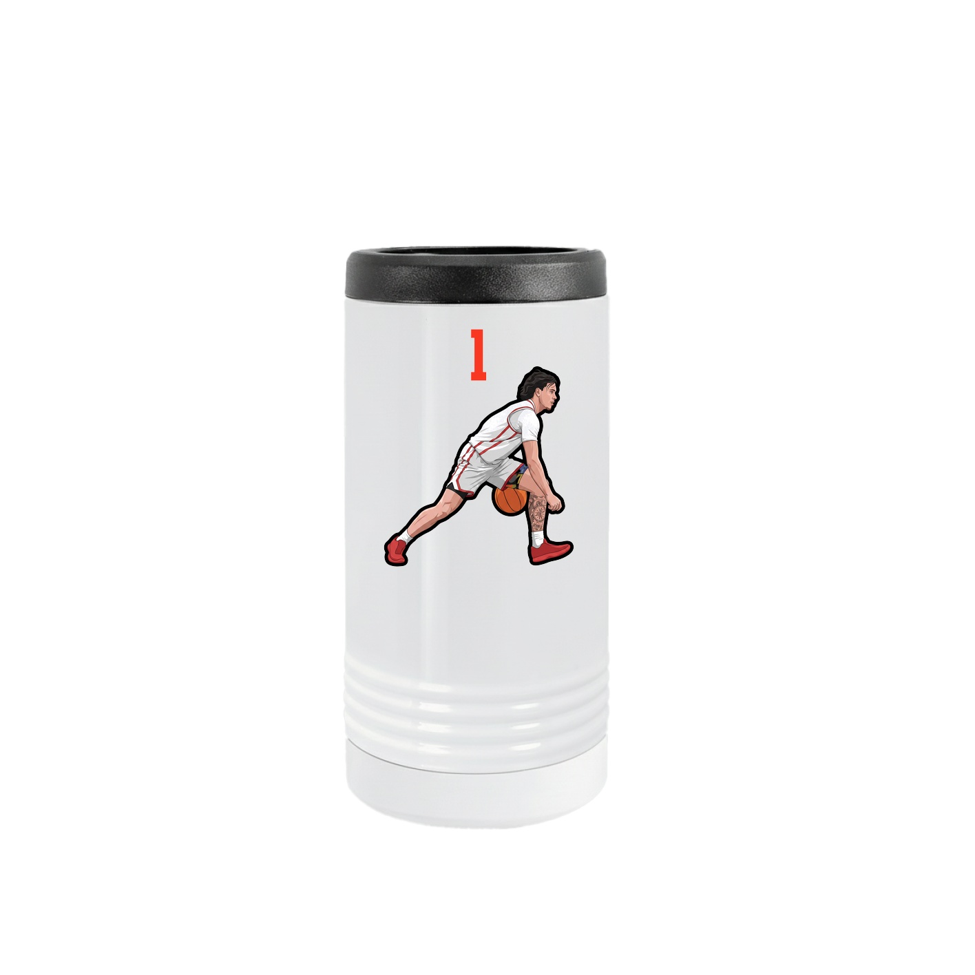 Slim Beverage Holder — Number Top in White