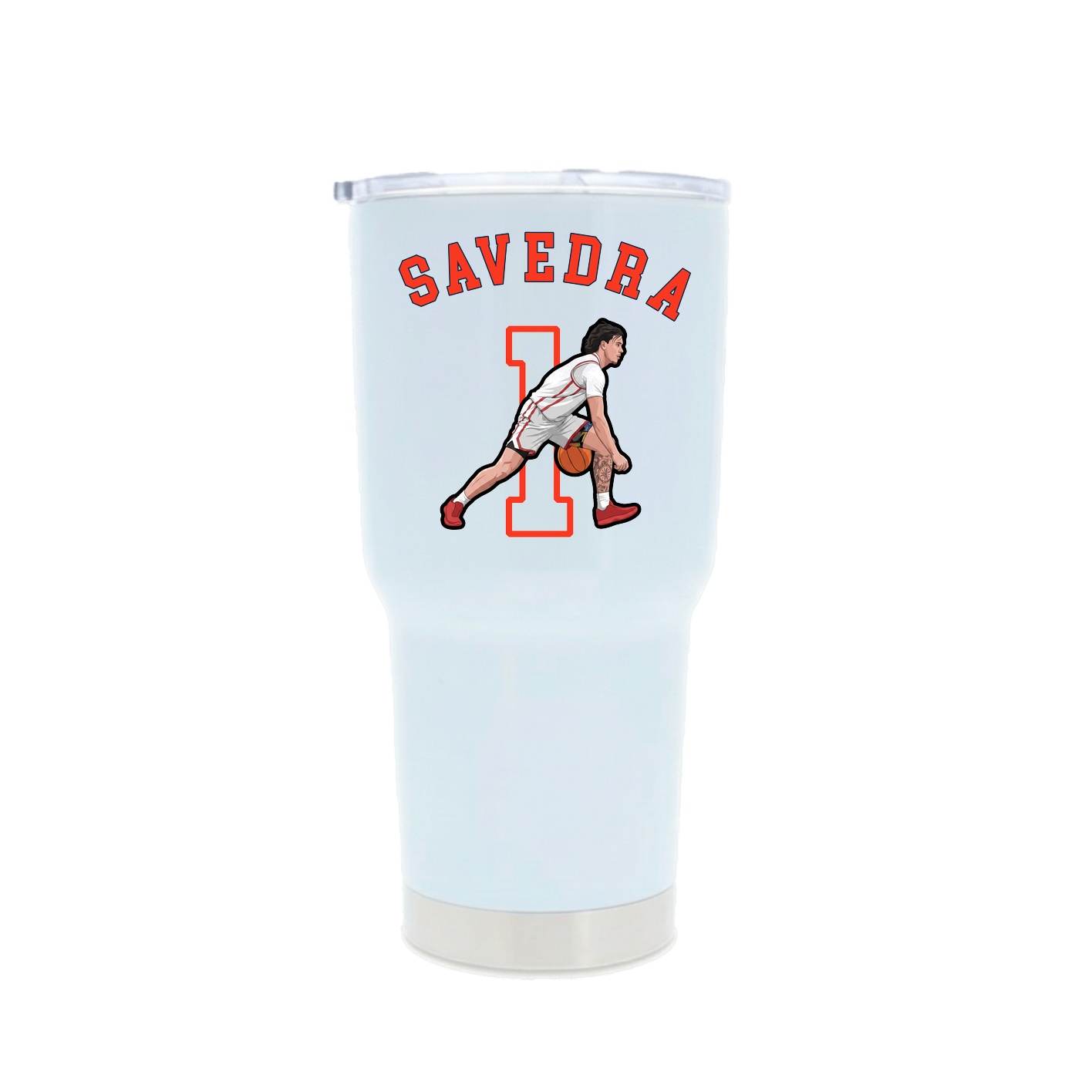 30oz Stainless Steel Tumbler — Shirsey Arch in White