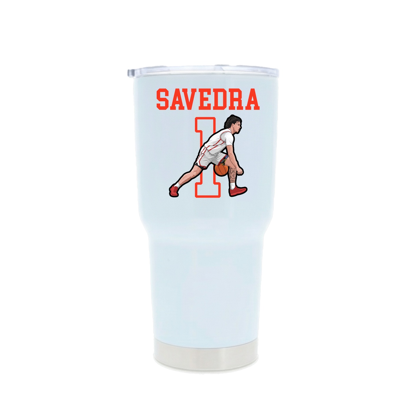 30oz Stainless Steel Tumbler — Shirsey in White
