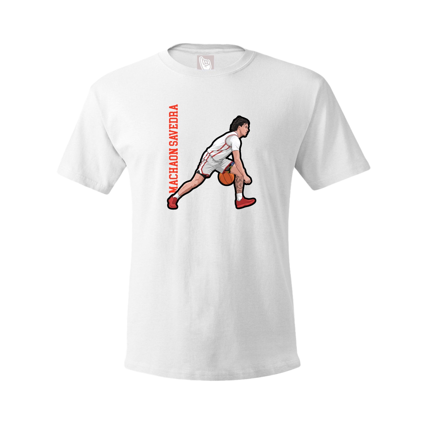 Tee — Name Vertical in White