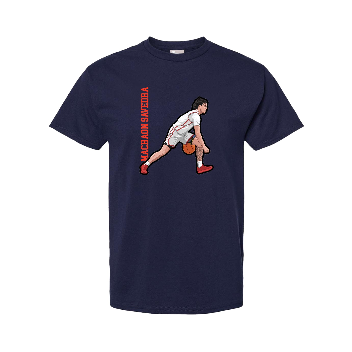 Youth Tee — Name Vertical in Navy