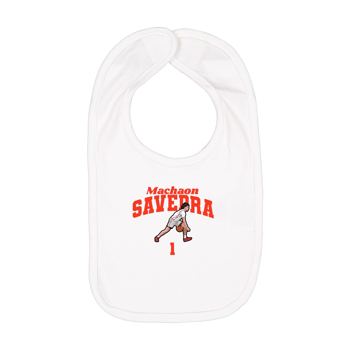 Infant Bib — Signature Arch in White