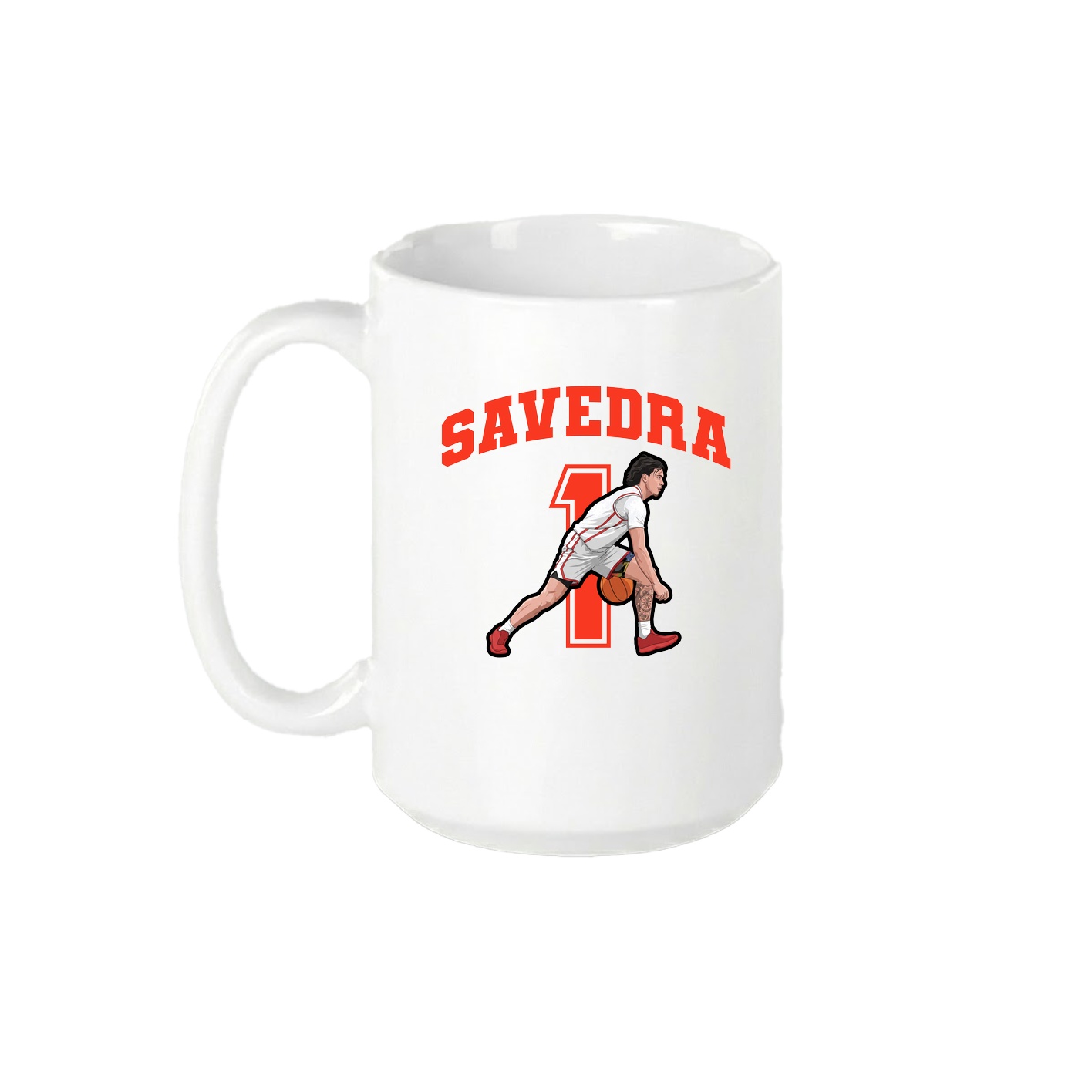 15oz Coffee Mug — Number in White