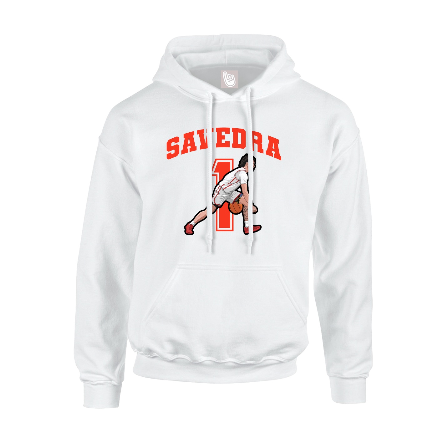 Youth Hoodie — Number in White