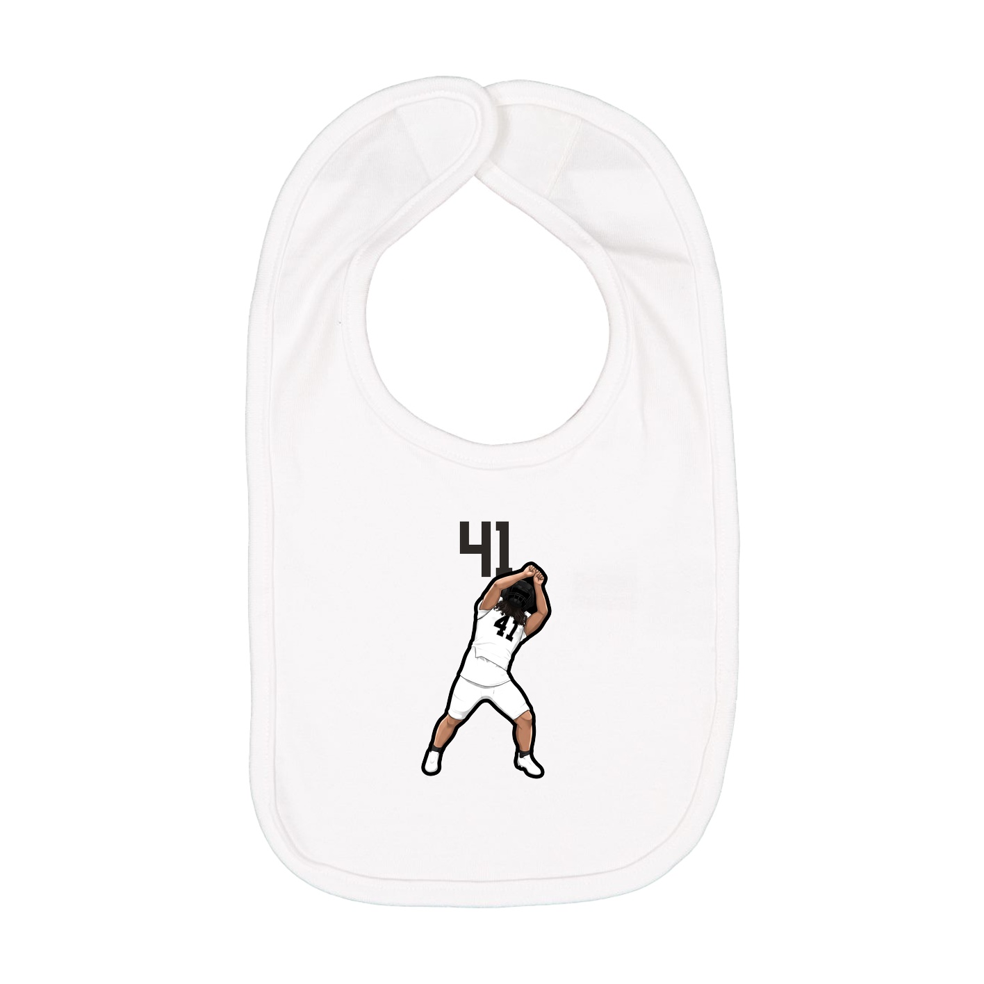 Infant Bib — Number Top in White