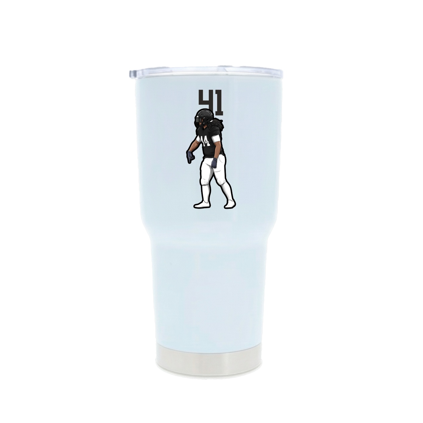 30oz Stainless Steel Tumbler — Number Top in White