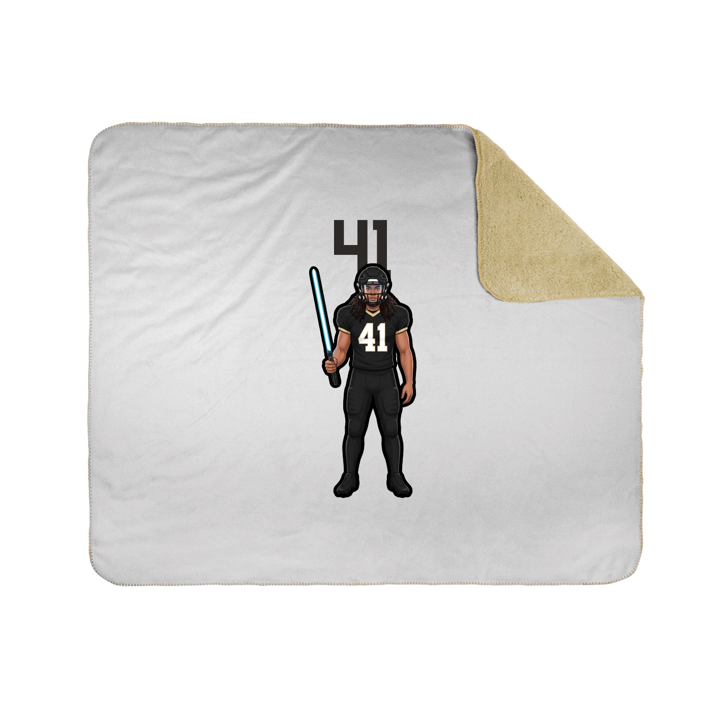 Throw Blanket — Number Top in White