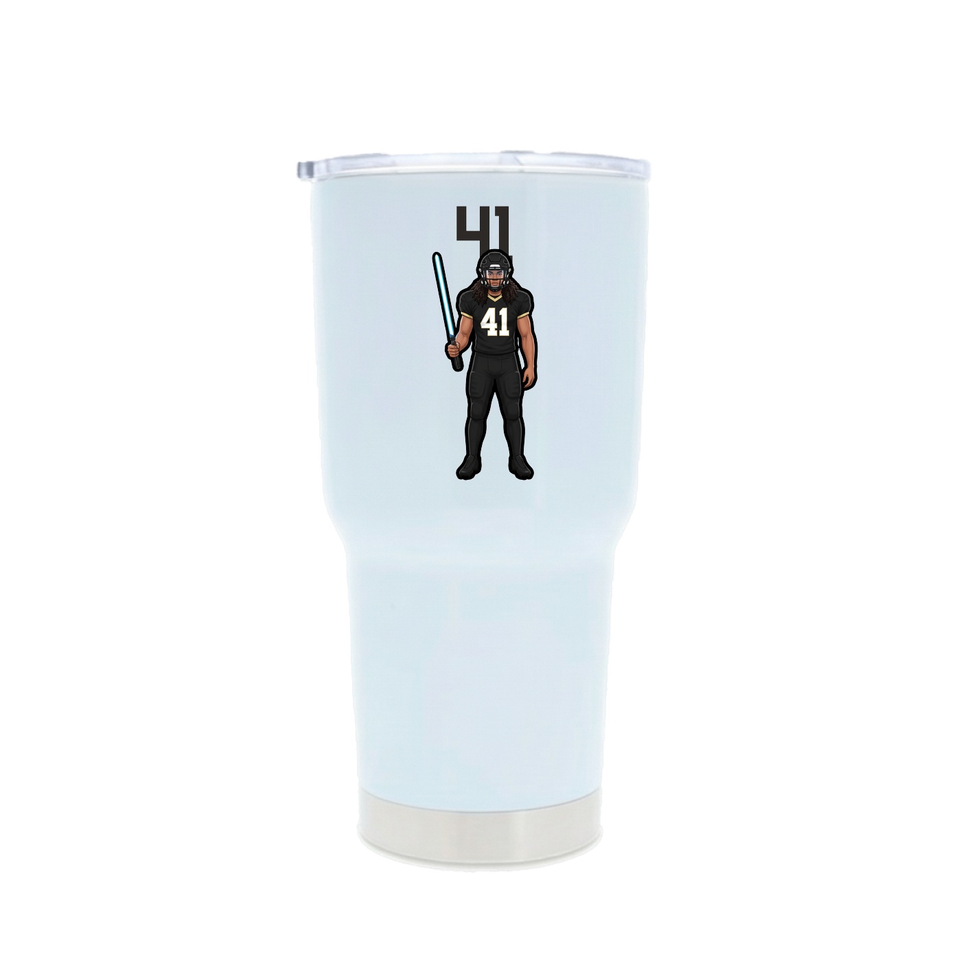 30oz Stainless Steel Tumbler — Number Top in White