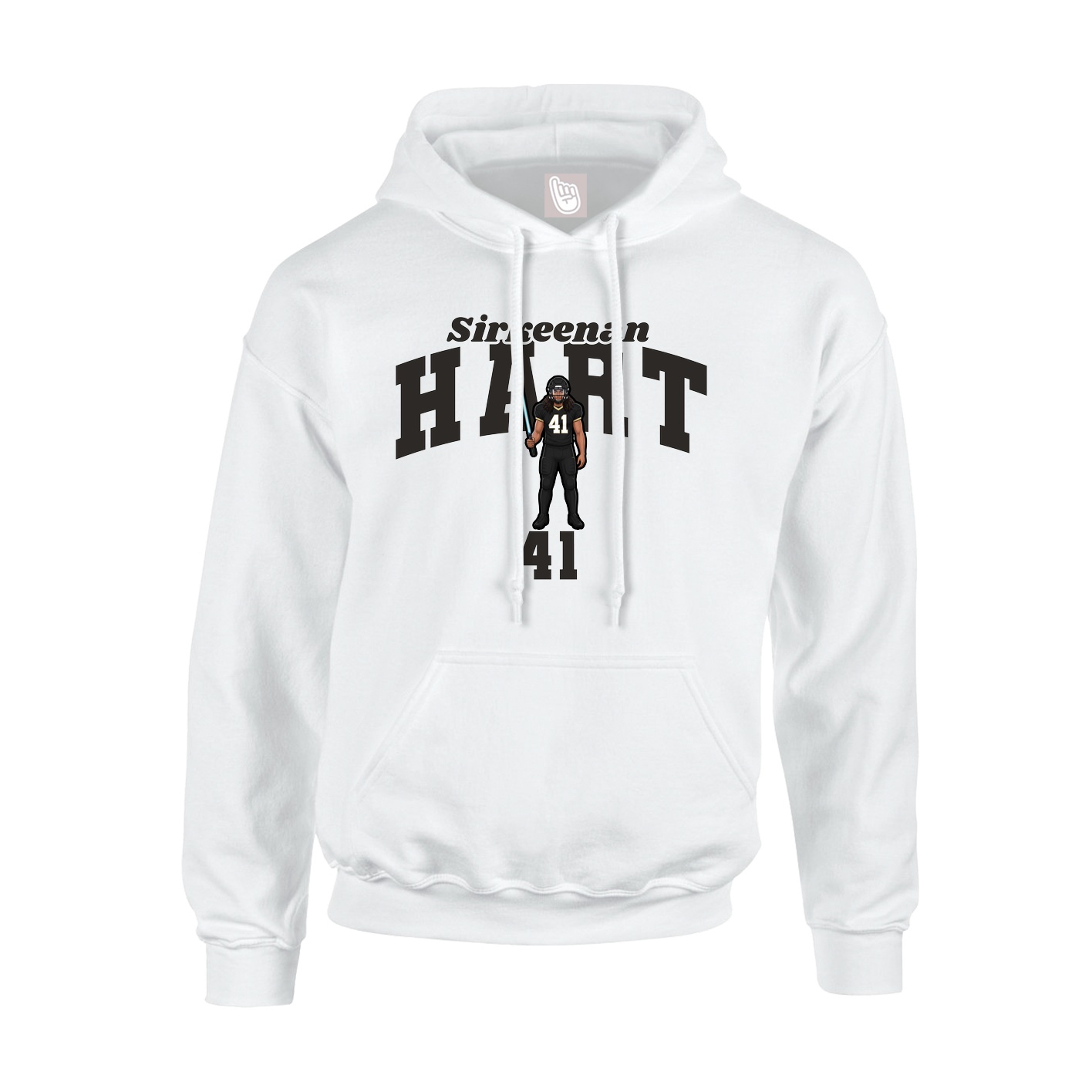 Hoodie — Signature Arch in White