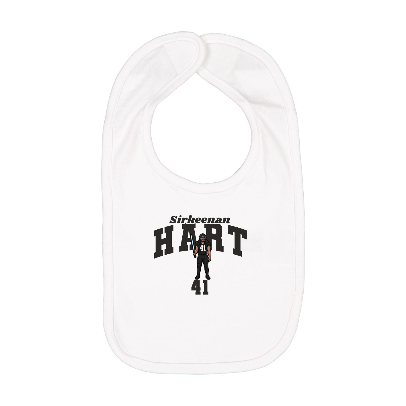 Infant Bib — Signature Arch in White