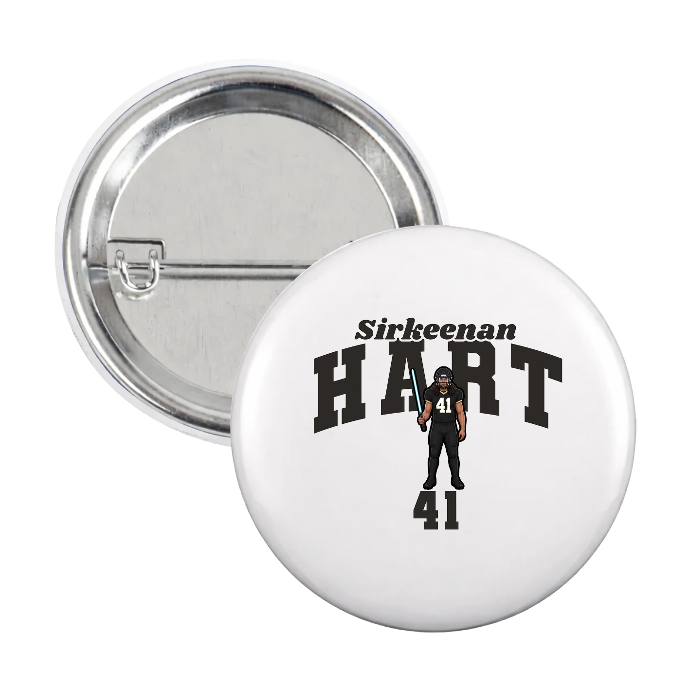 Game Day Button — Signature Arch in White