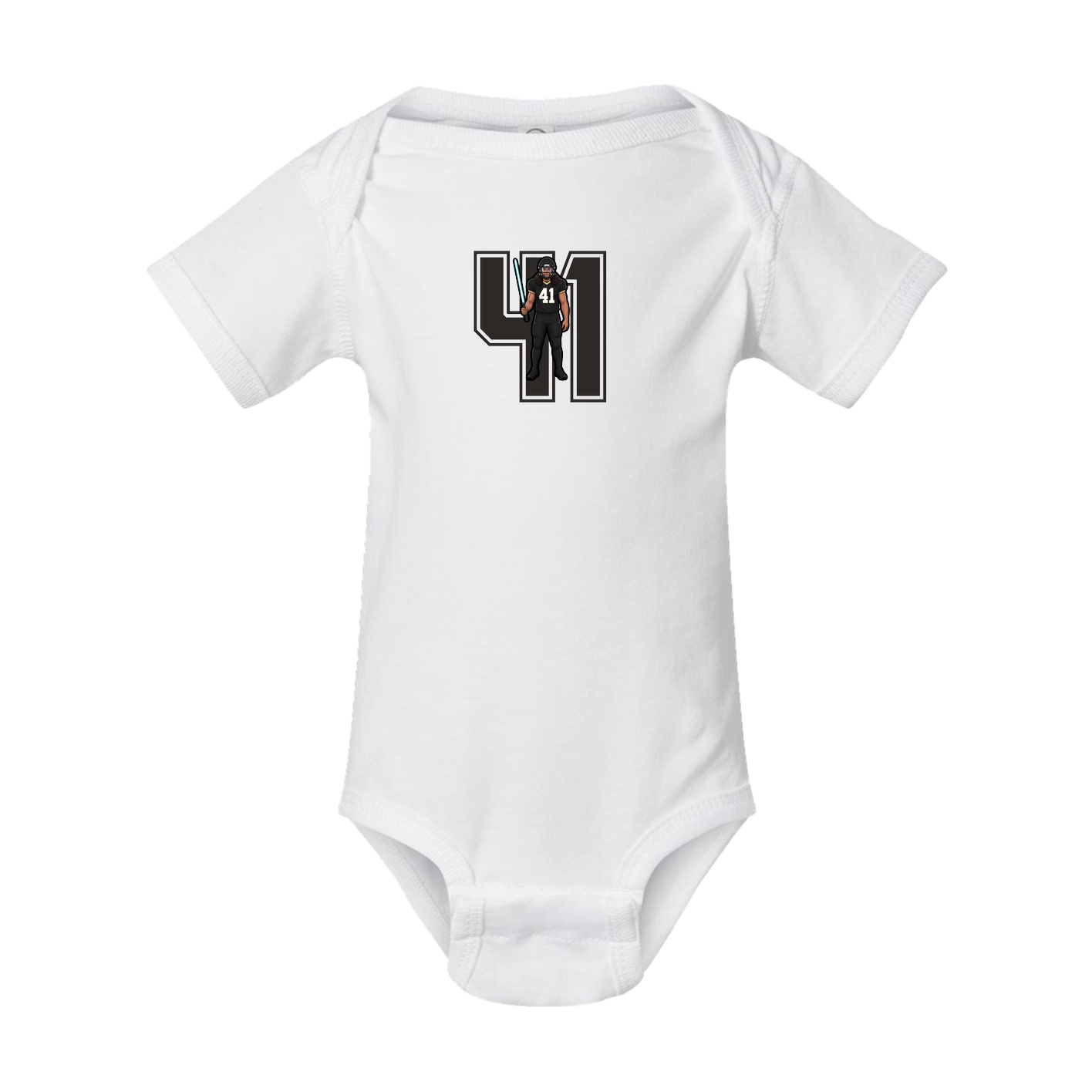 Baby Onesie — Number in White