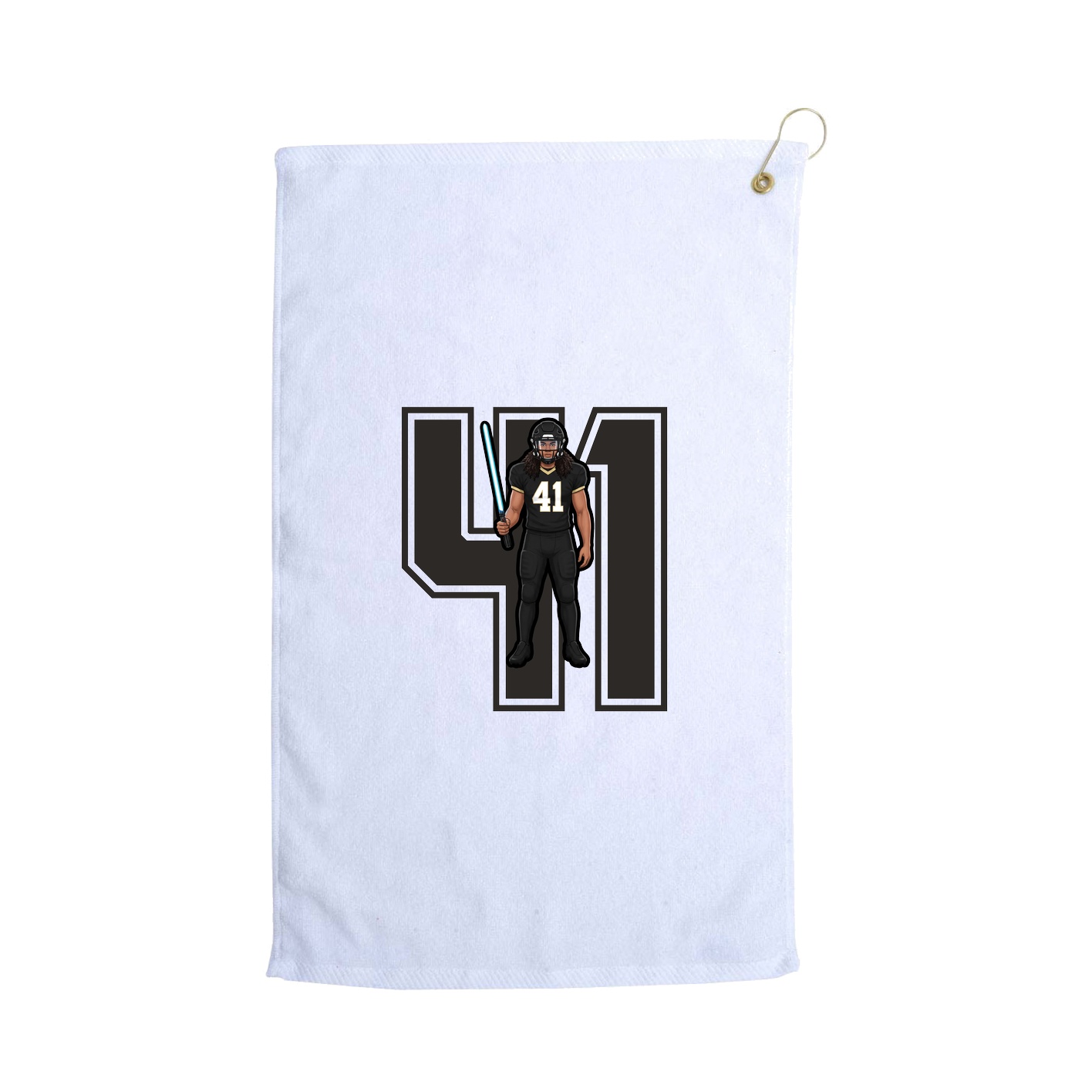 Golf Towel — Number in White