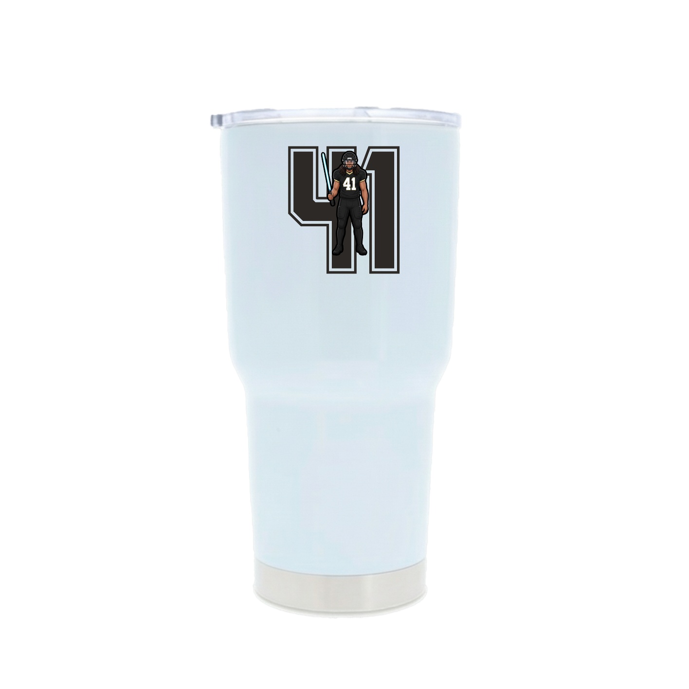 30oz Stainless Steel Tumbler — Number in White