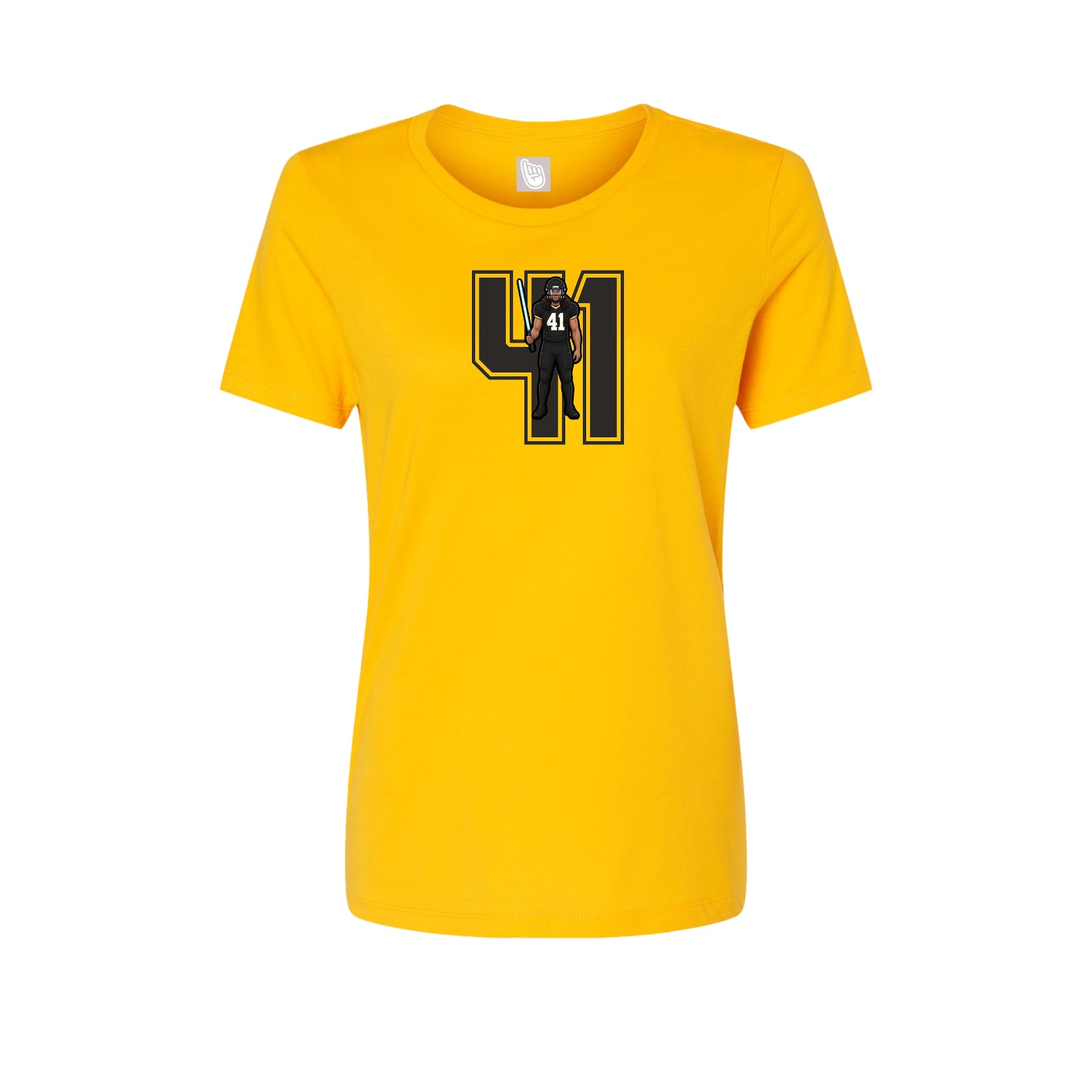 Womens Tee — Number in Gold