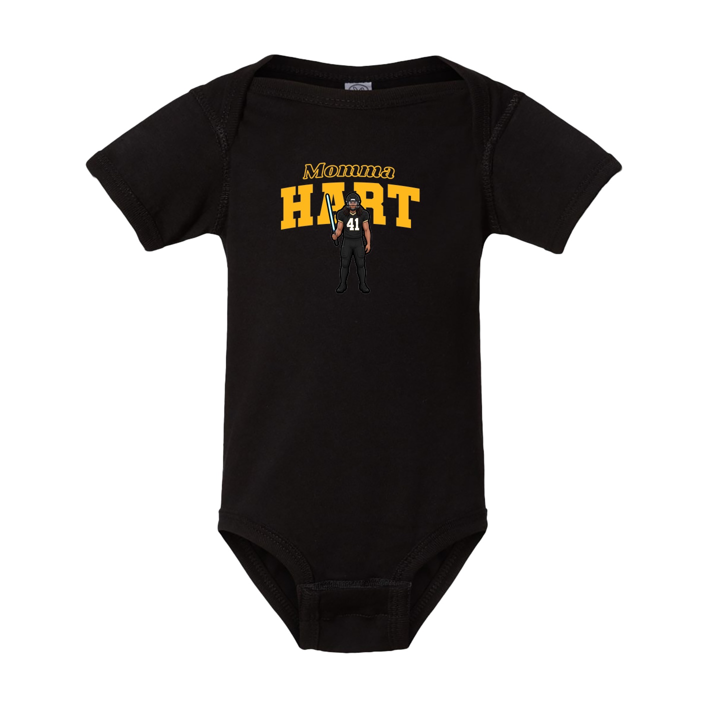 Baby Onesie — Mothers Day Block in Black