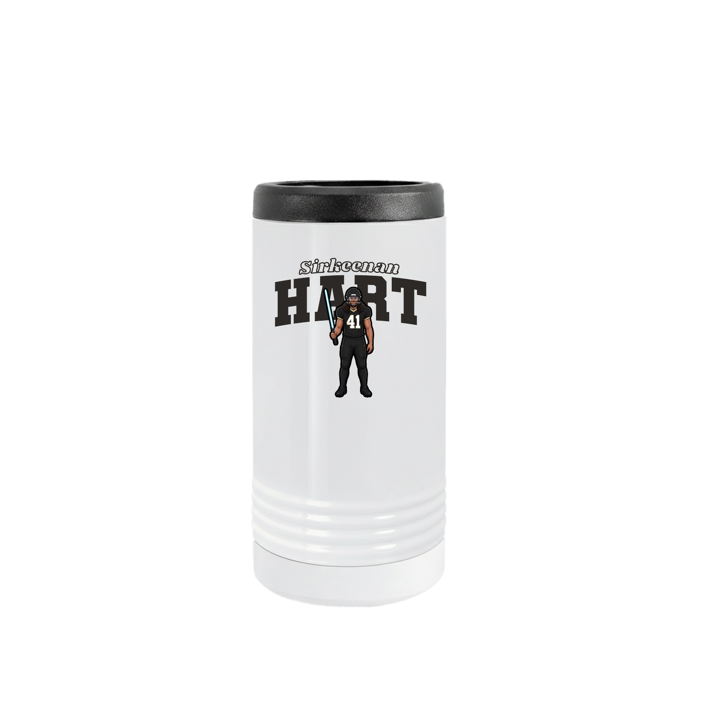Slim Beverage Holder — Name Arch in White