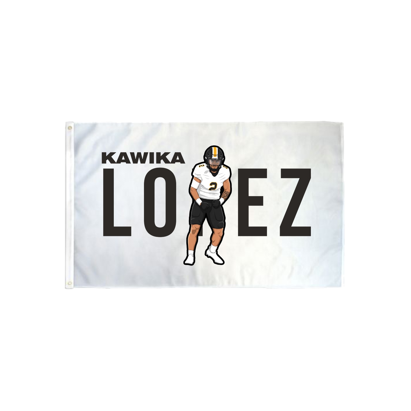 3x5 Flag — Player Name in Classic