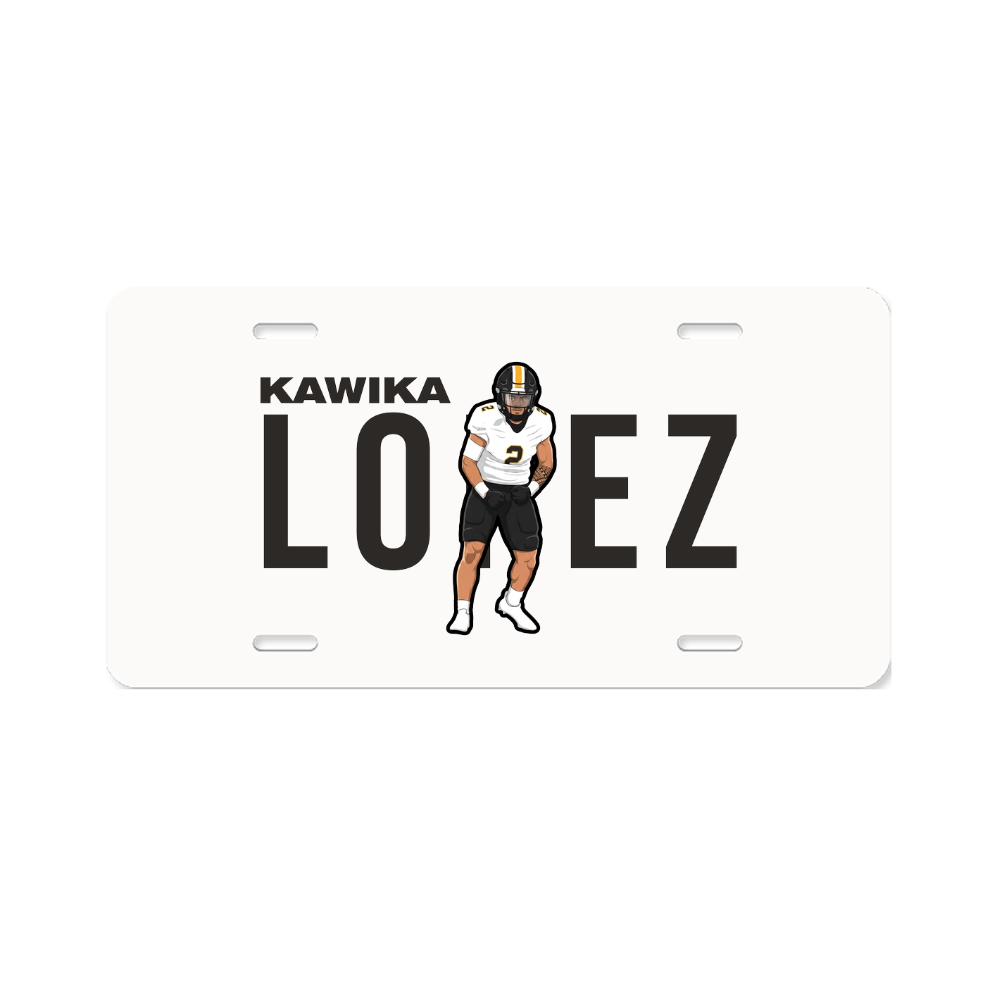 License Plate — Player Name in Classic