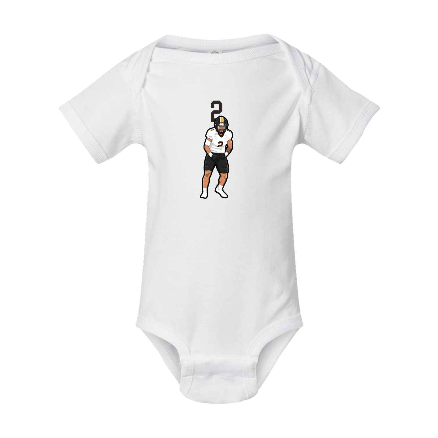 Baby Onesie — Number Top in White