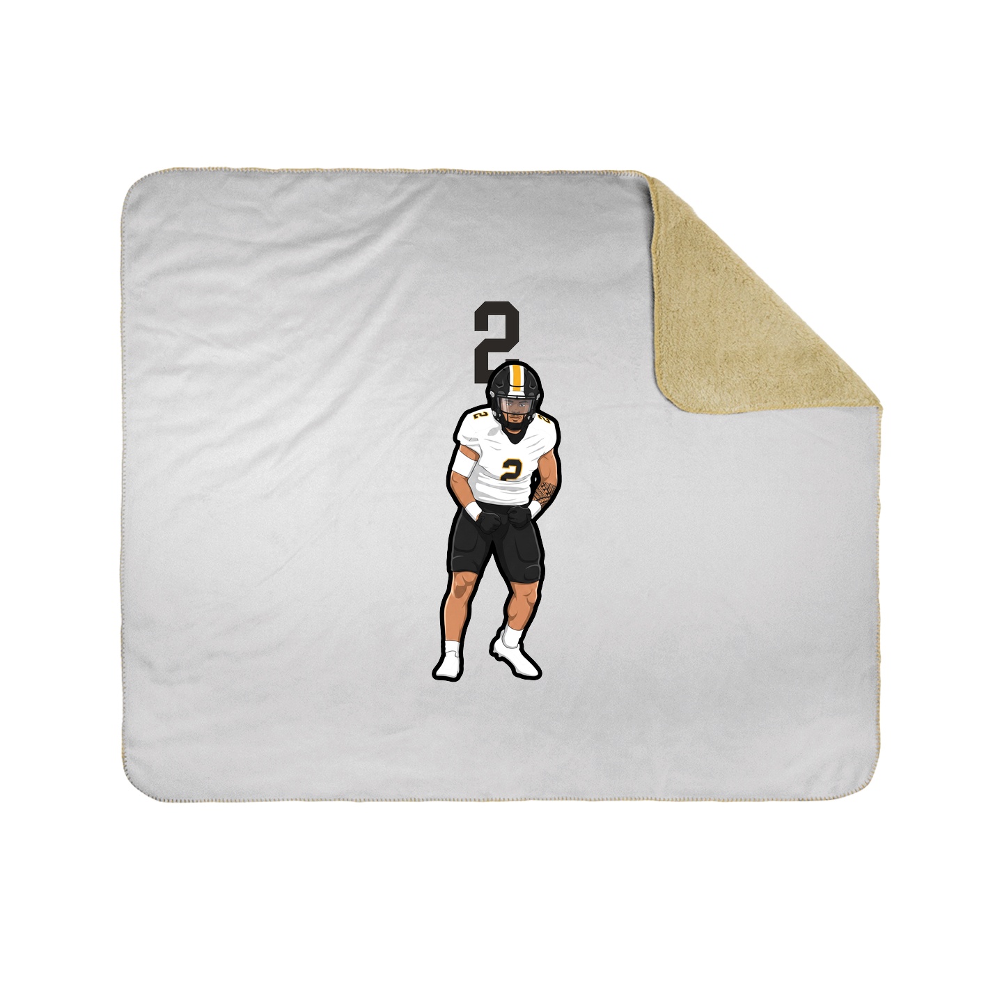 Throw Blanket — Number Top in White