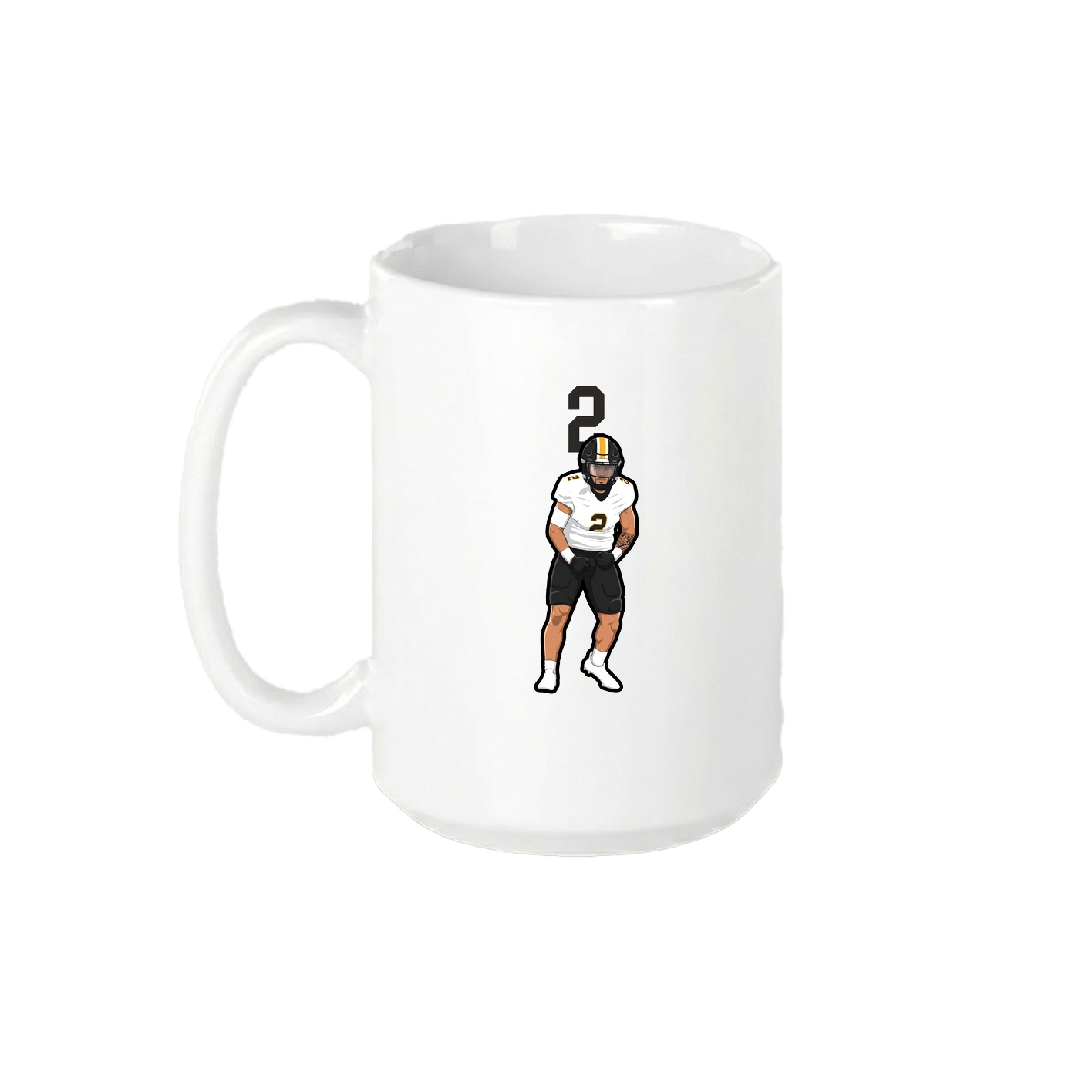 15oz Coffee Mug — Number Top in White