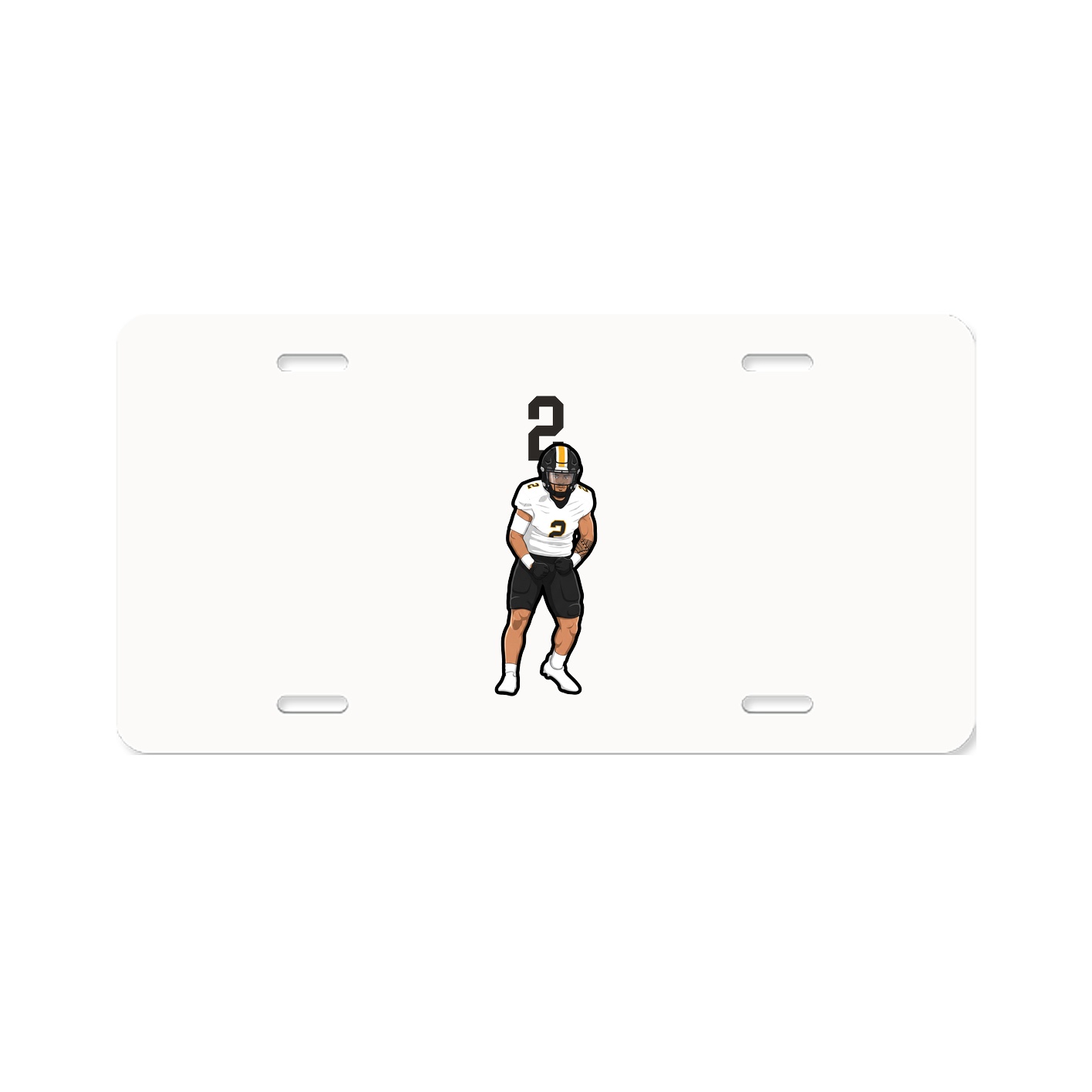 License Plate — Number Top in Classic