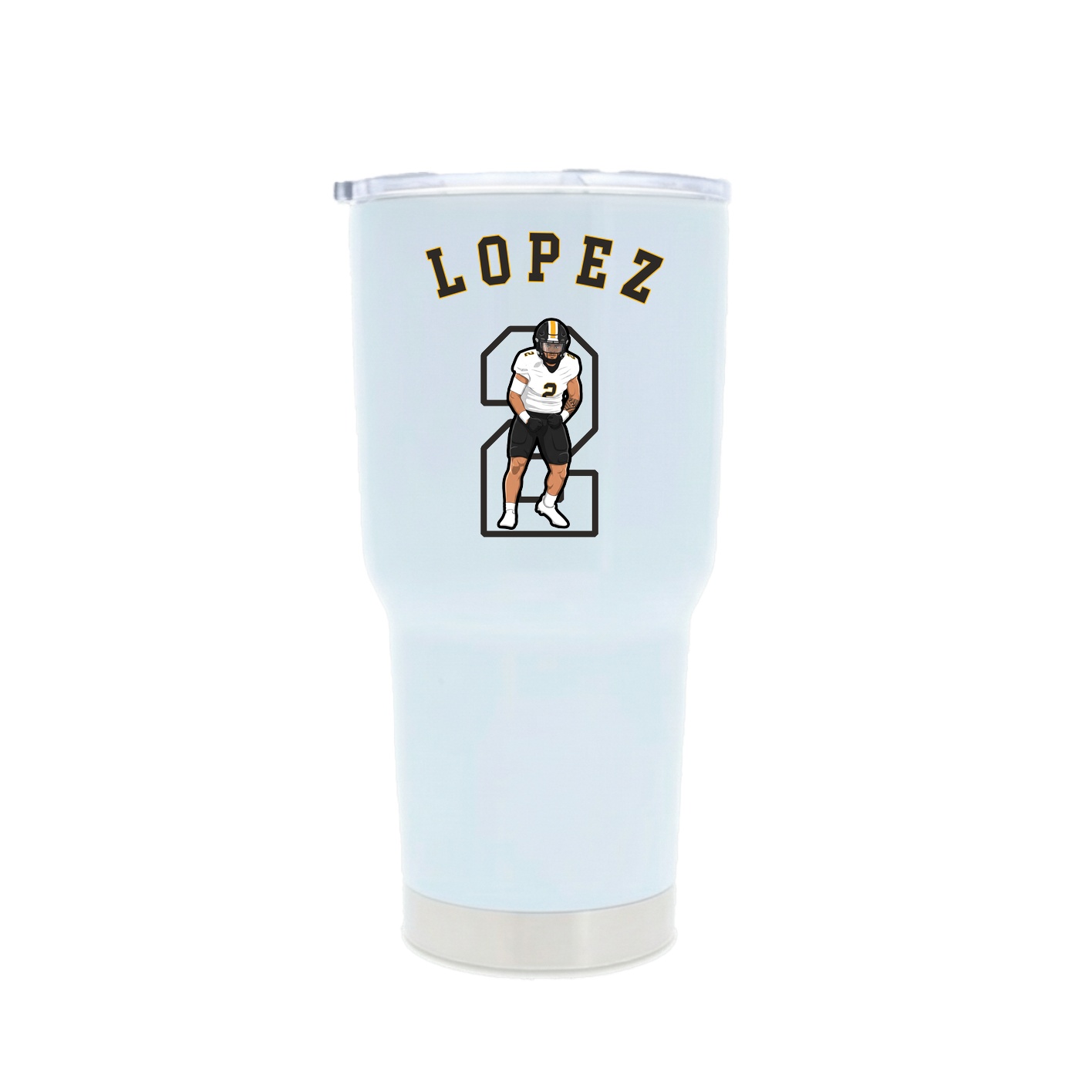 30oz Stainless Steel Tumbler — Shirsey Arch in White