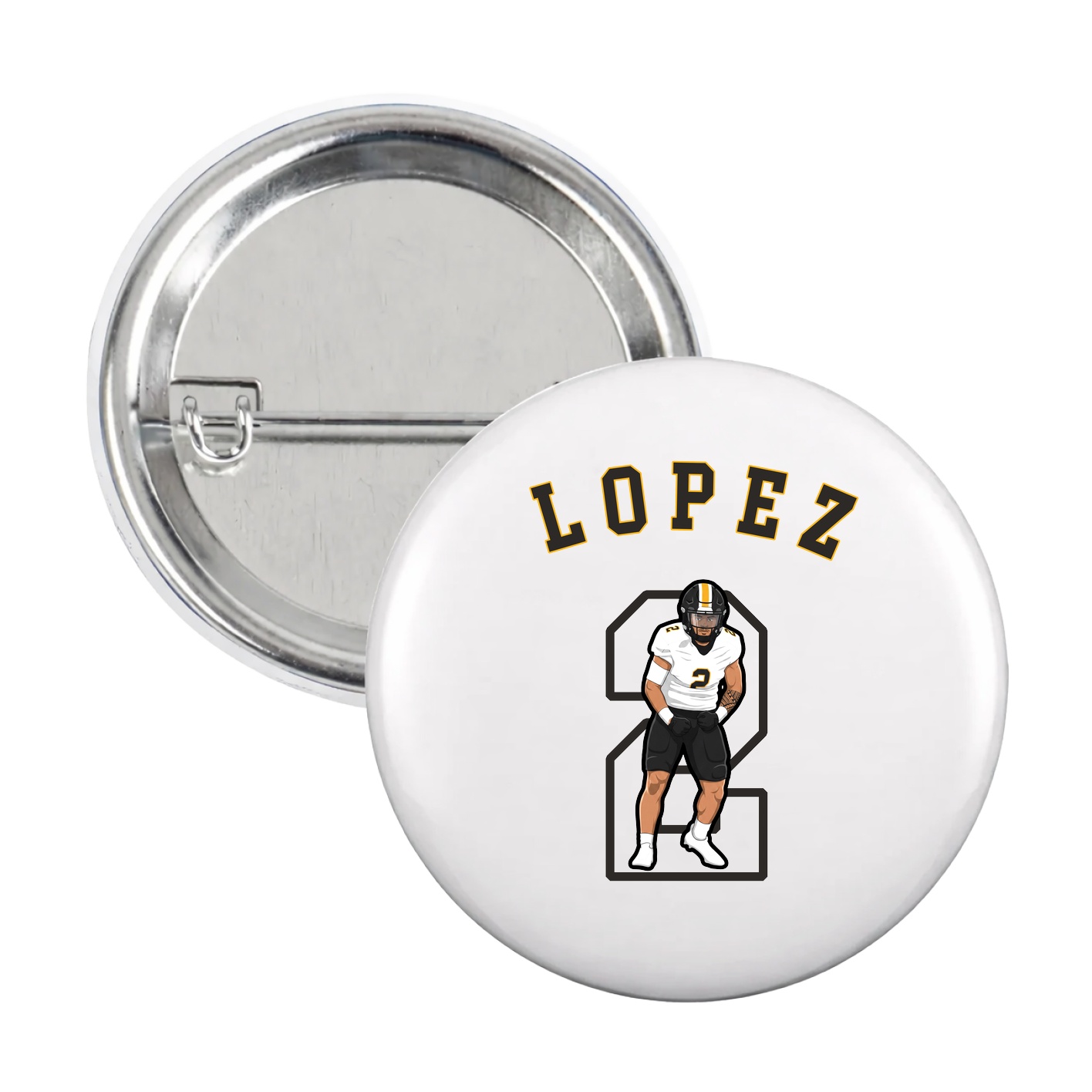 Game Day Button — Shirsey Arch in White