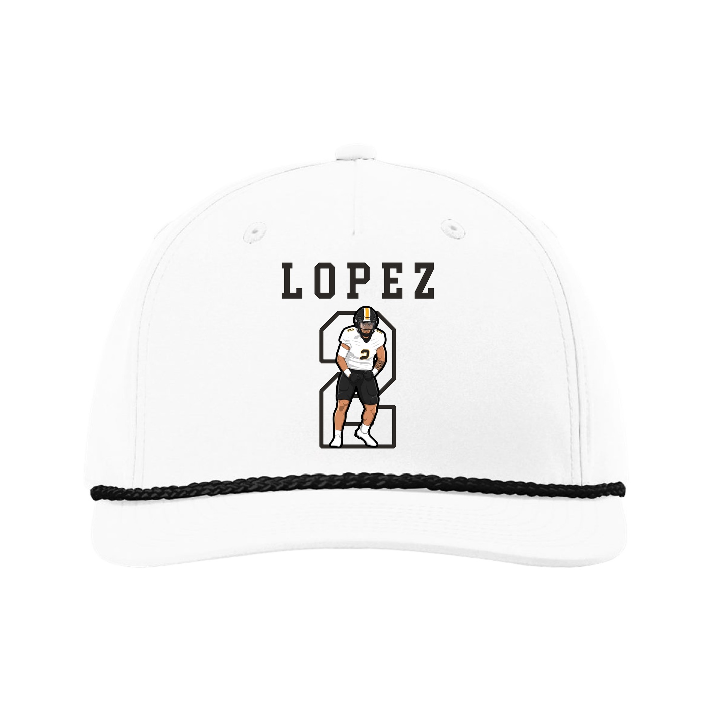 Five-Panel Classic Rope Cap — Shirsey in White