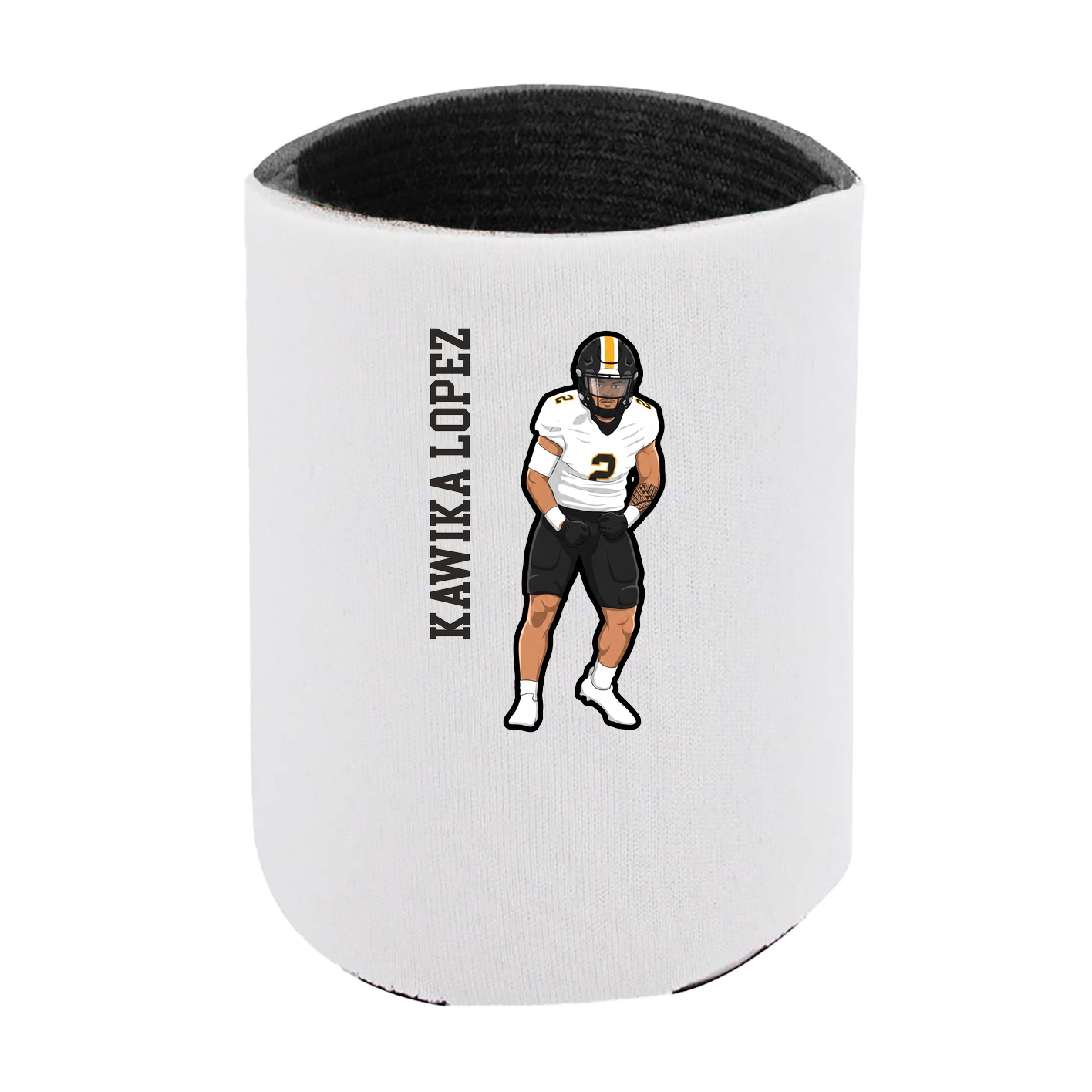 Can Holder — Name Vertical in White