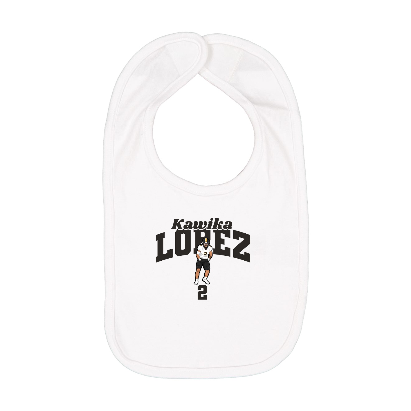 Infant Bib — Signature Arch in White